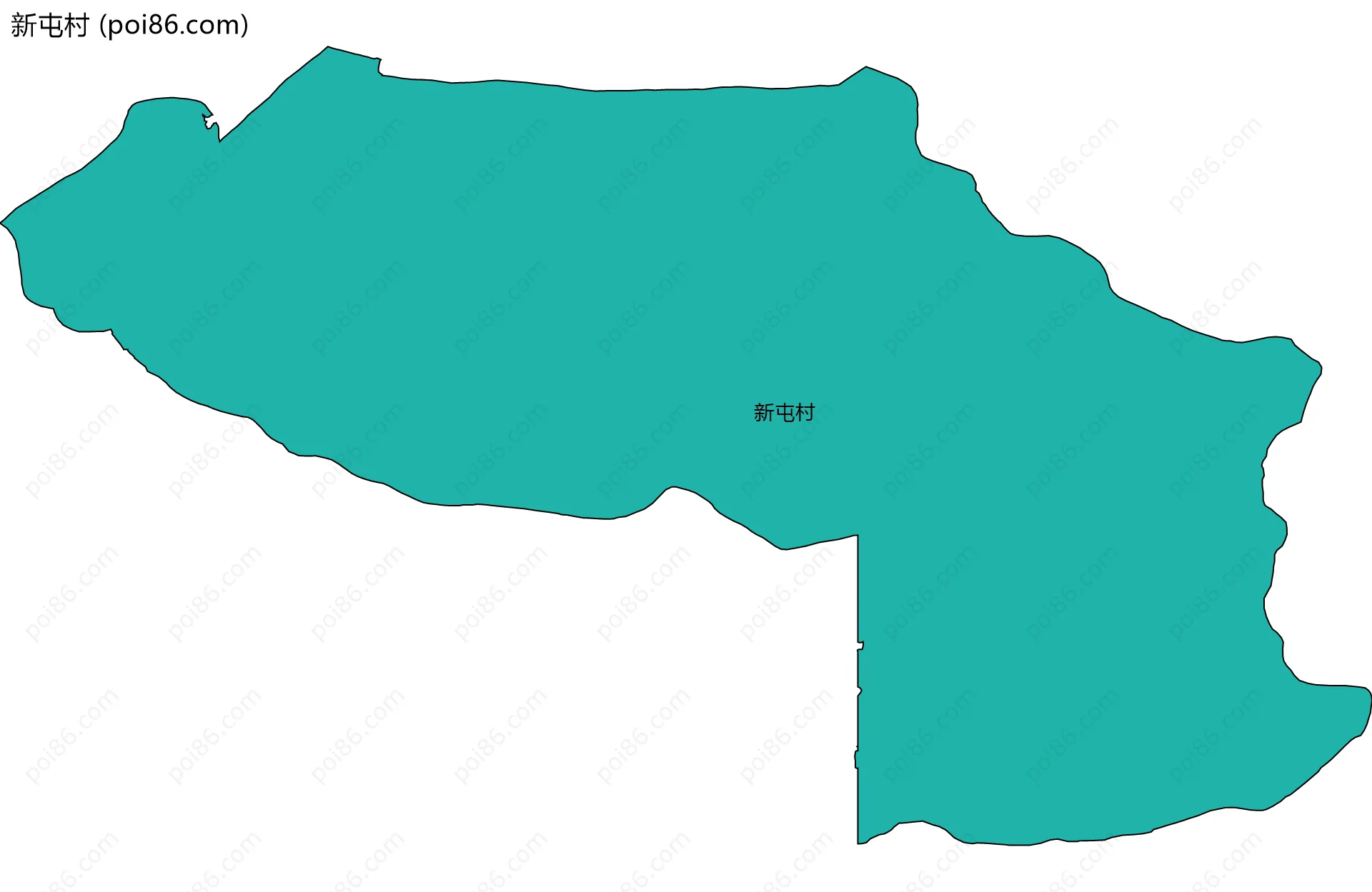 新屯村边界地图