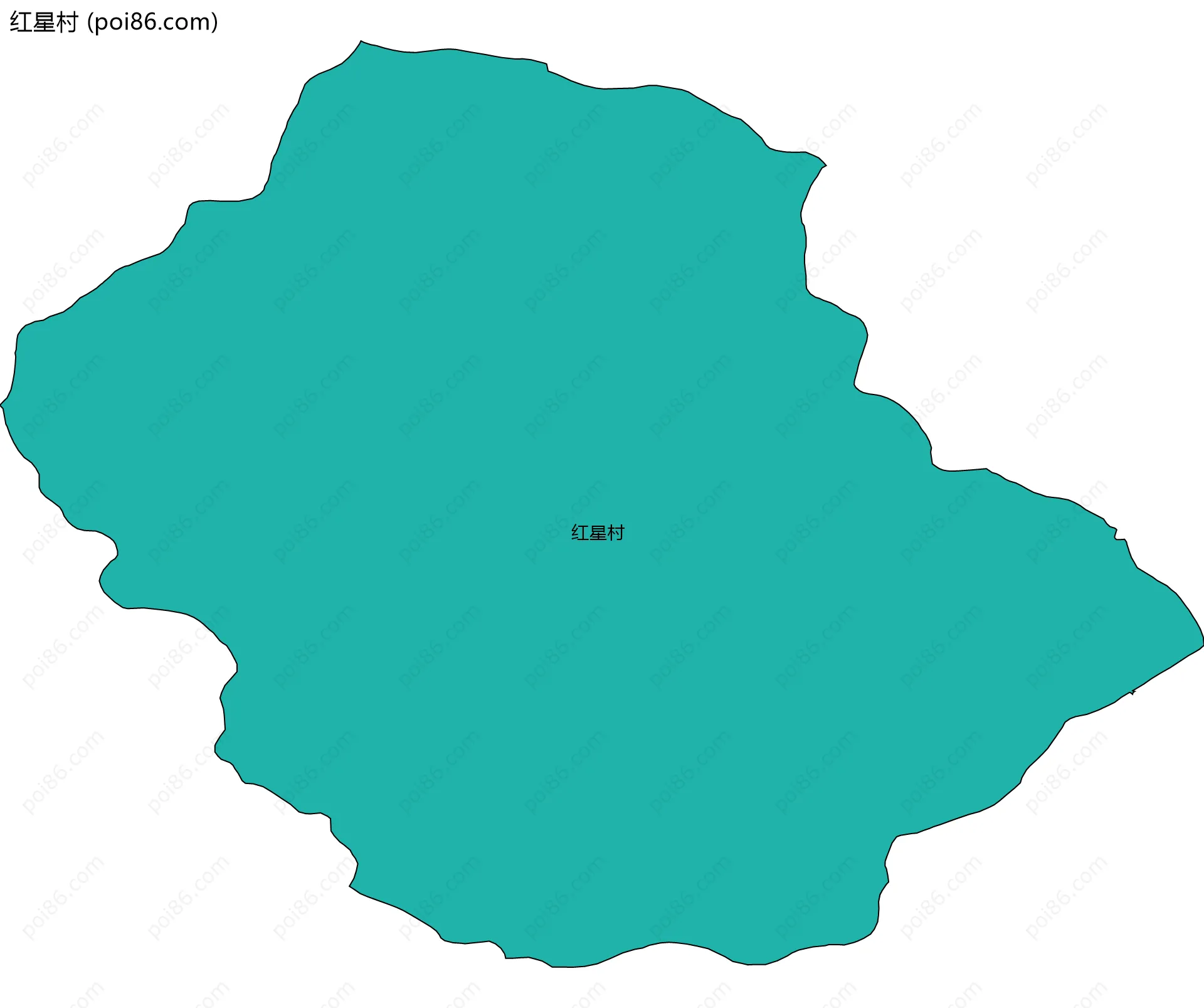 红星村边界地图