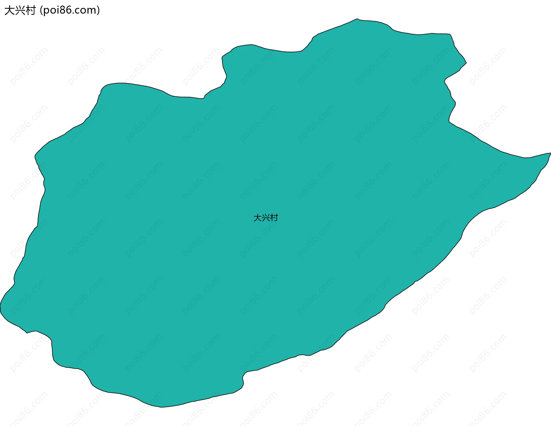 大兴村边界地图