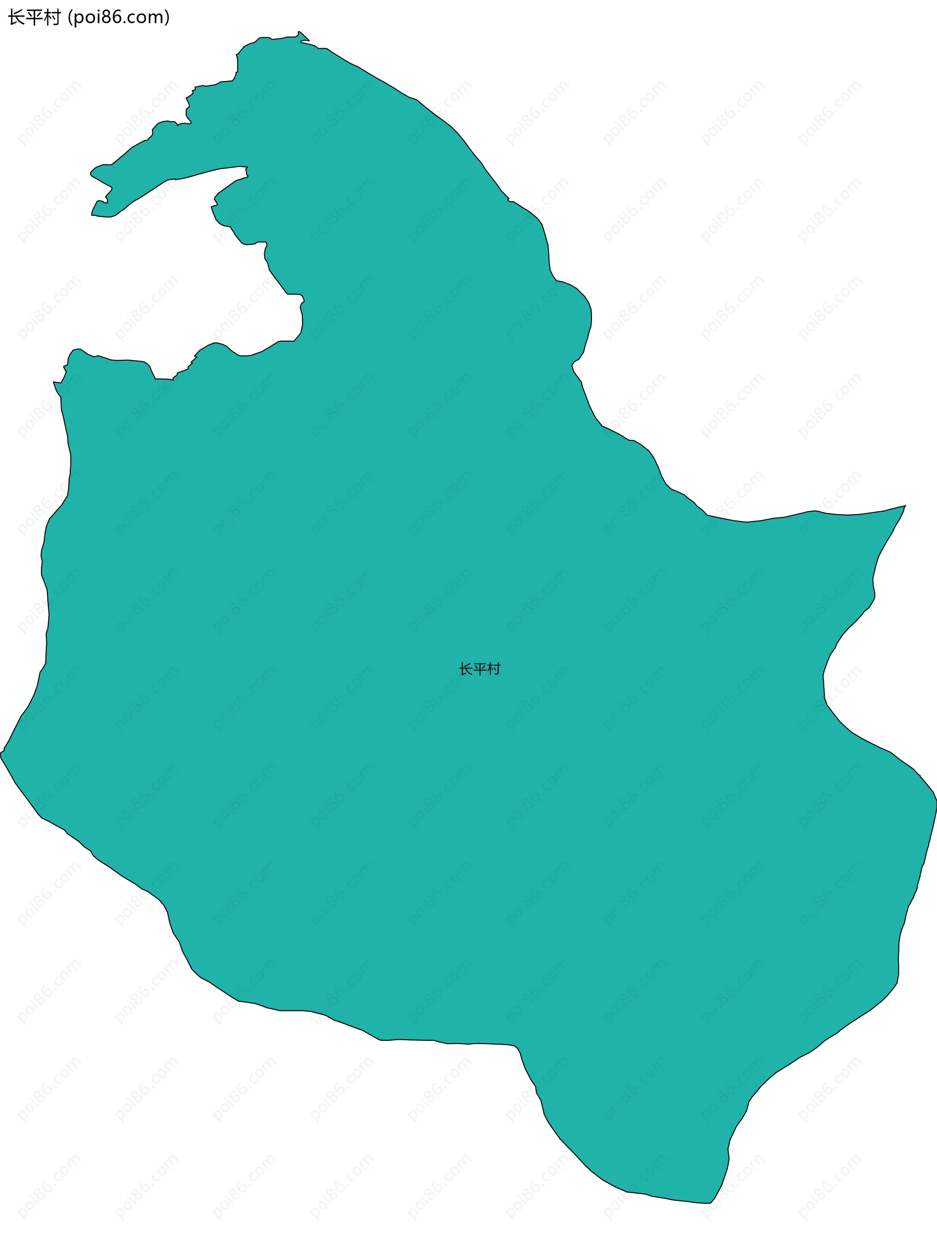长平村边界地图