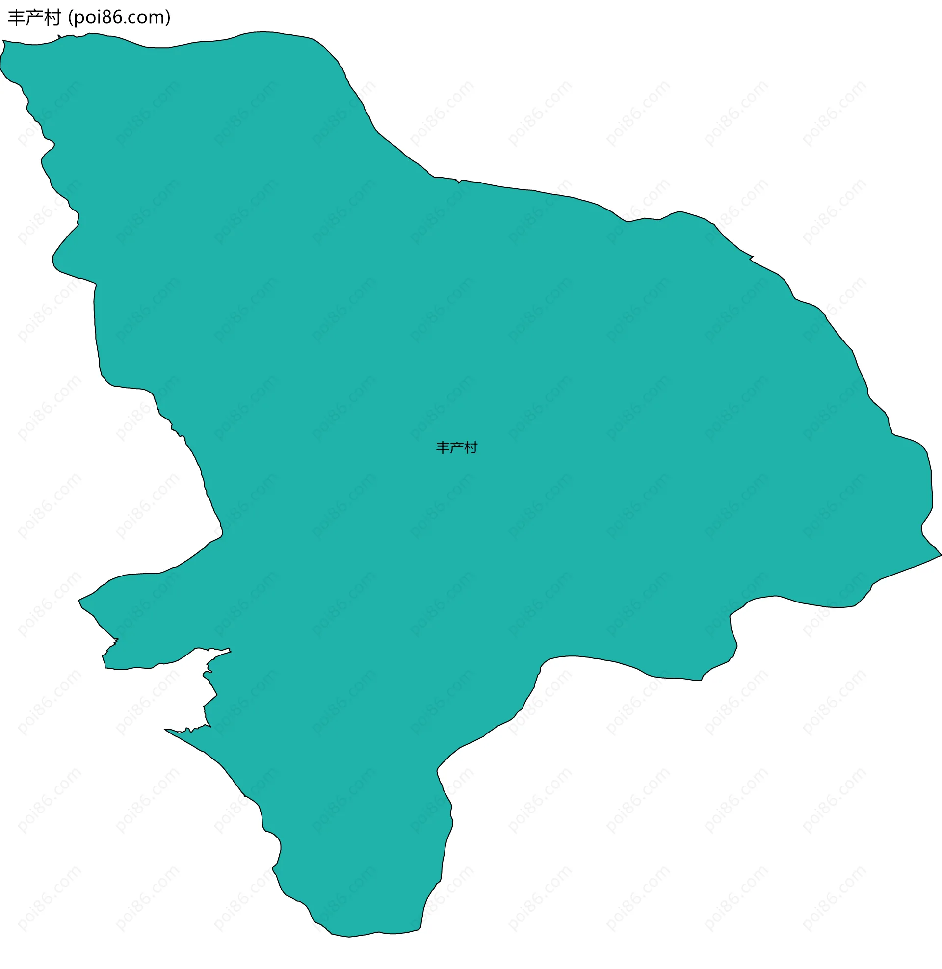 丰产村边界地图