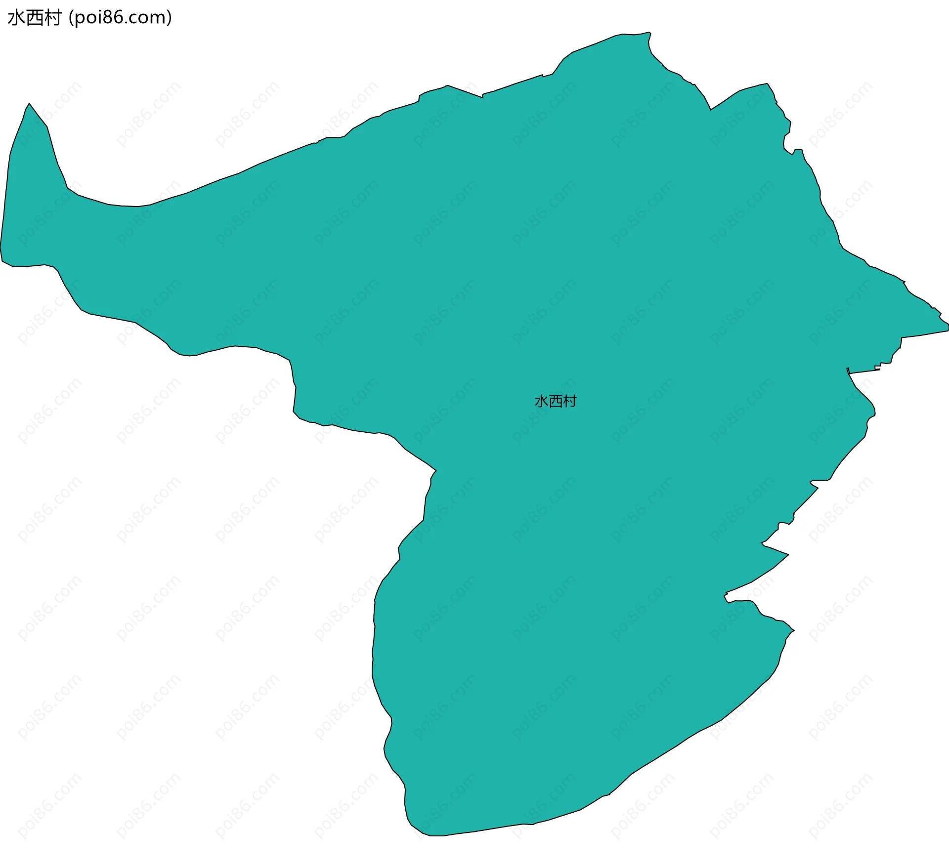 水西村边界地图