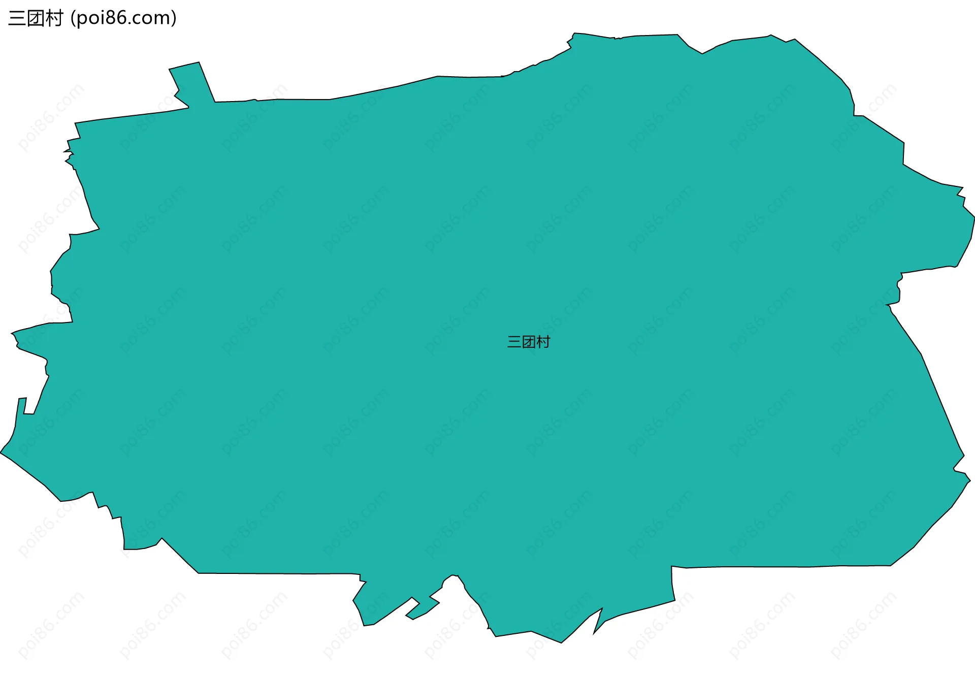 三团村边界地图