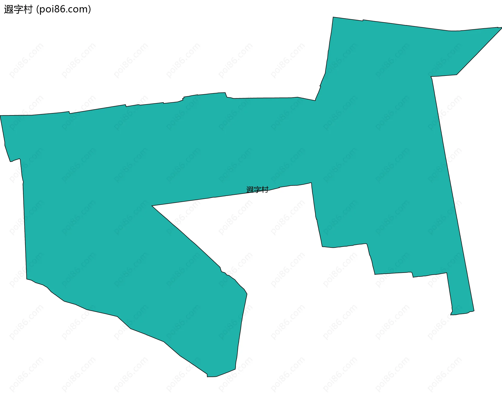 遐字村边界地图