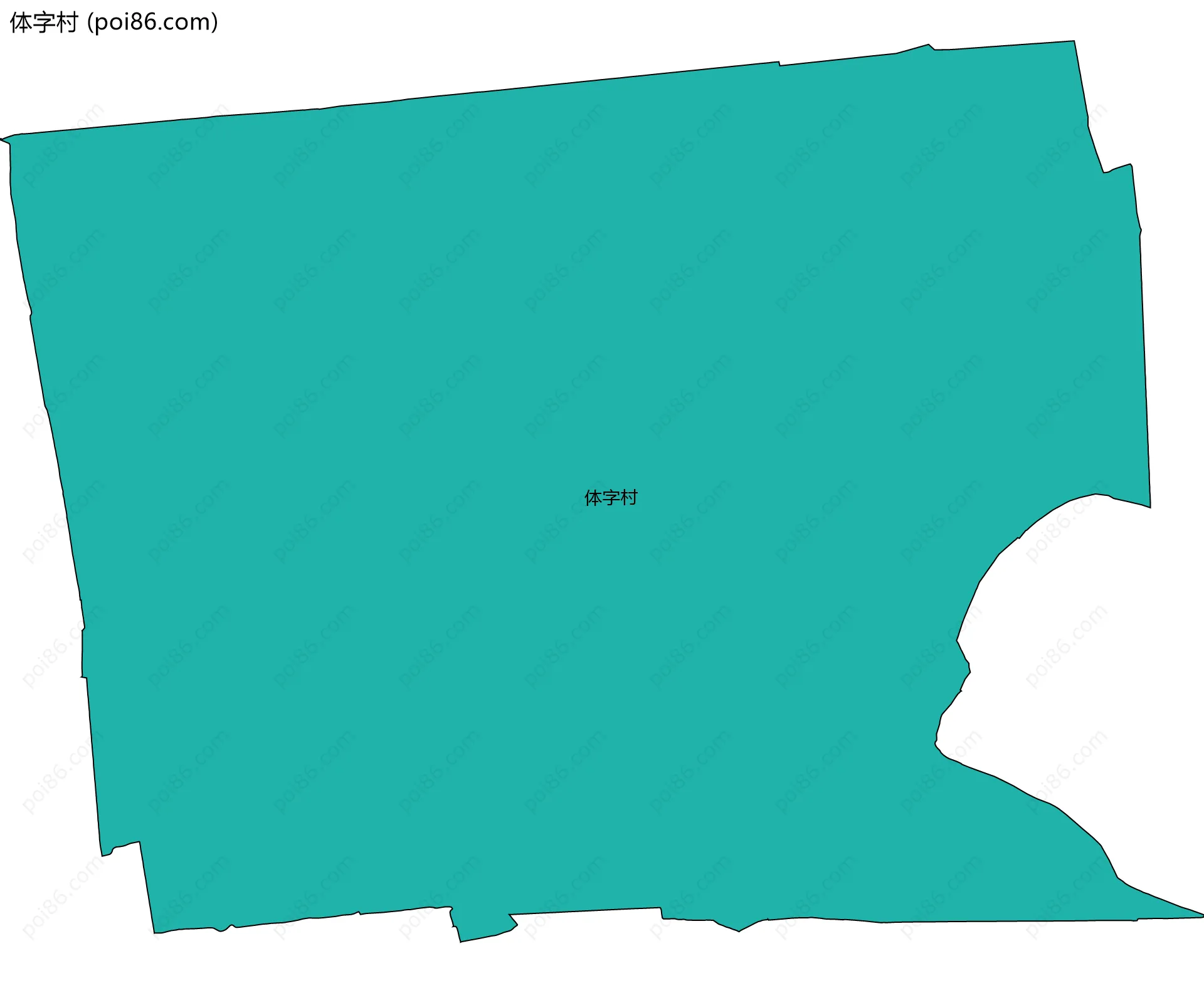 体字村边界地图