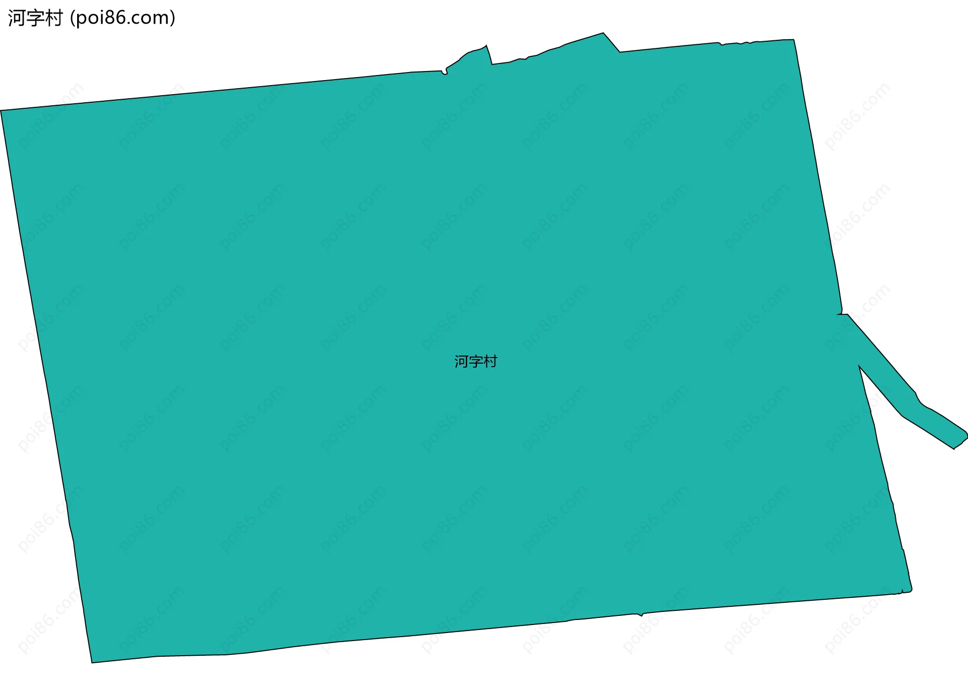 河字村边界地图