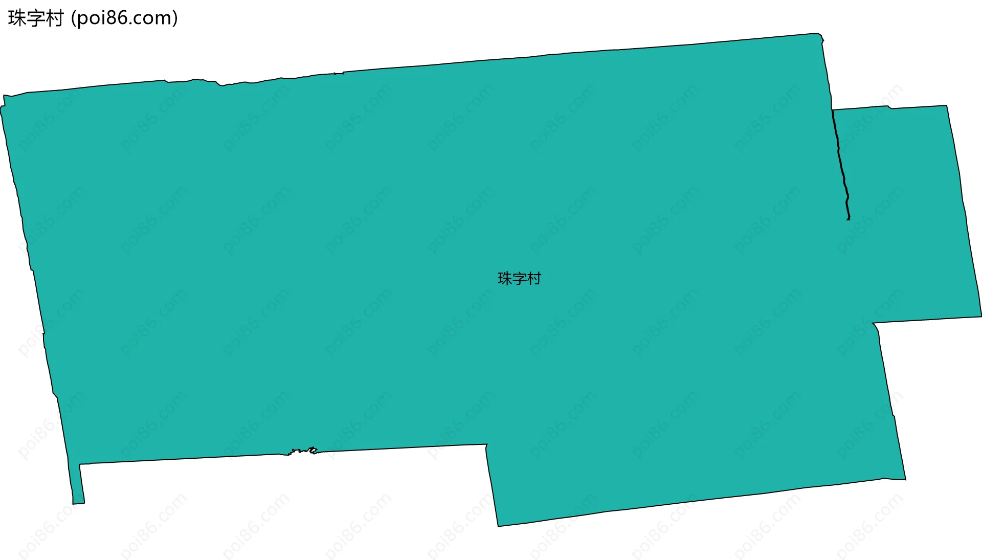 珠字村边界地图