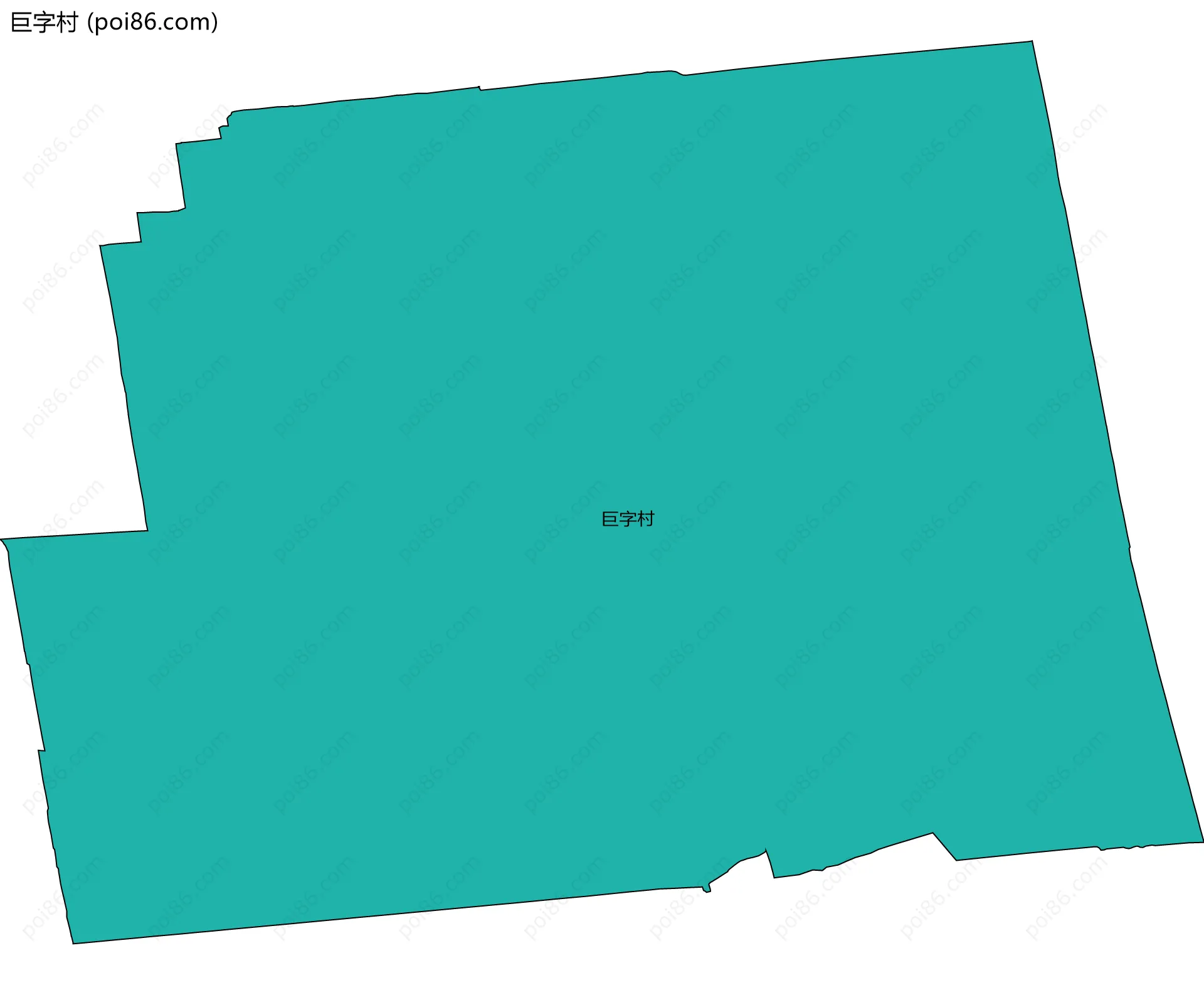 巨字村边界地图