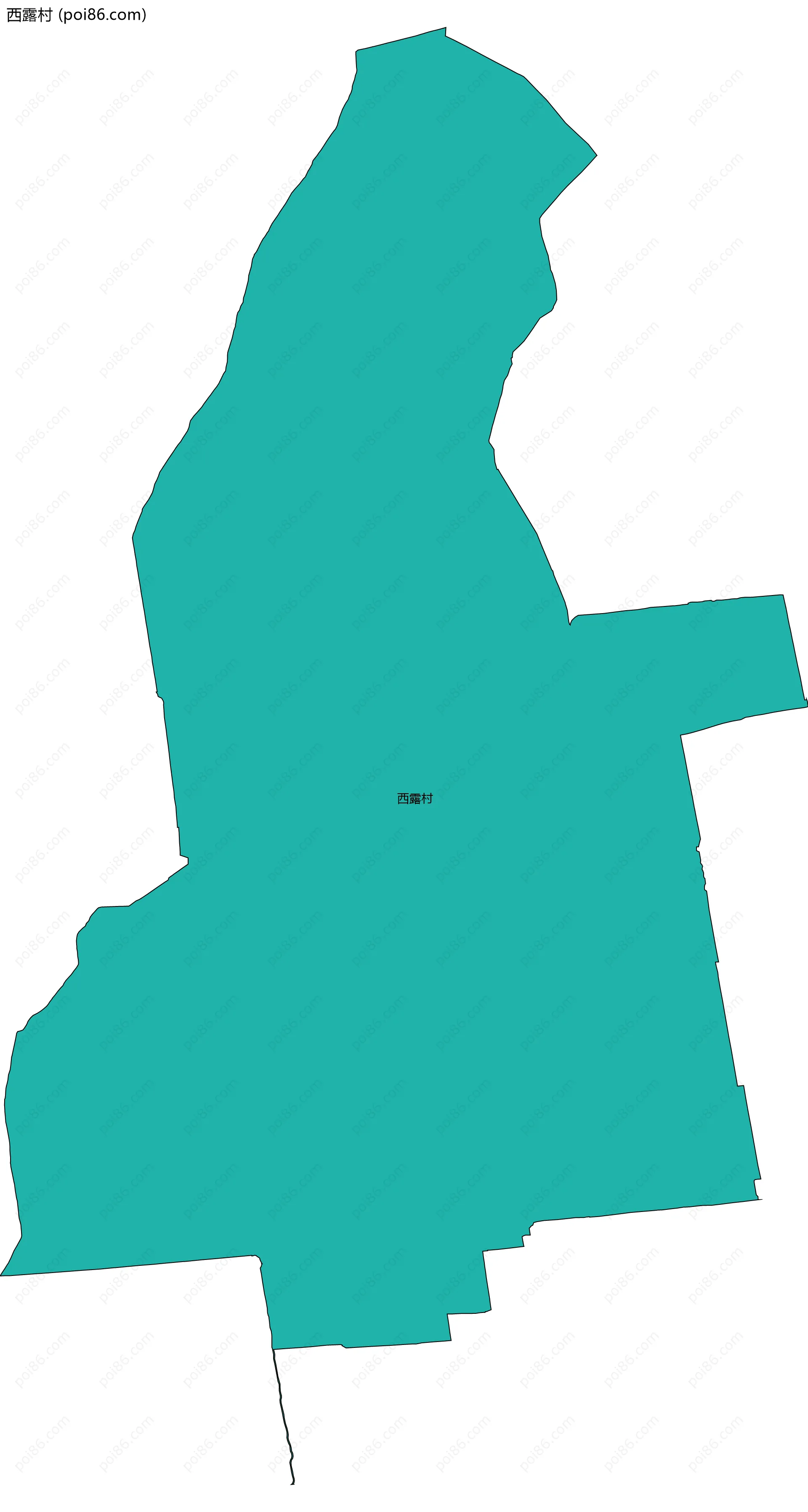 西露村边界地图