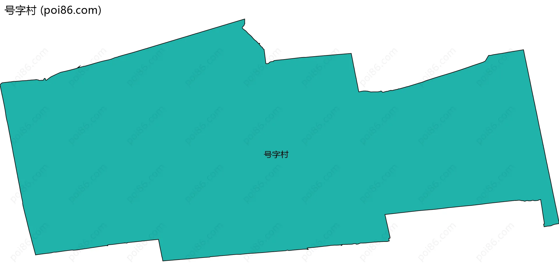 号字村边界地图