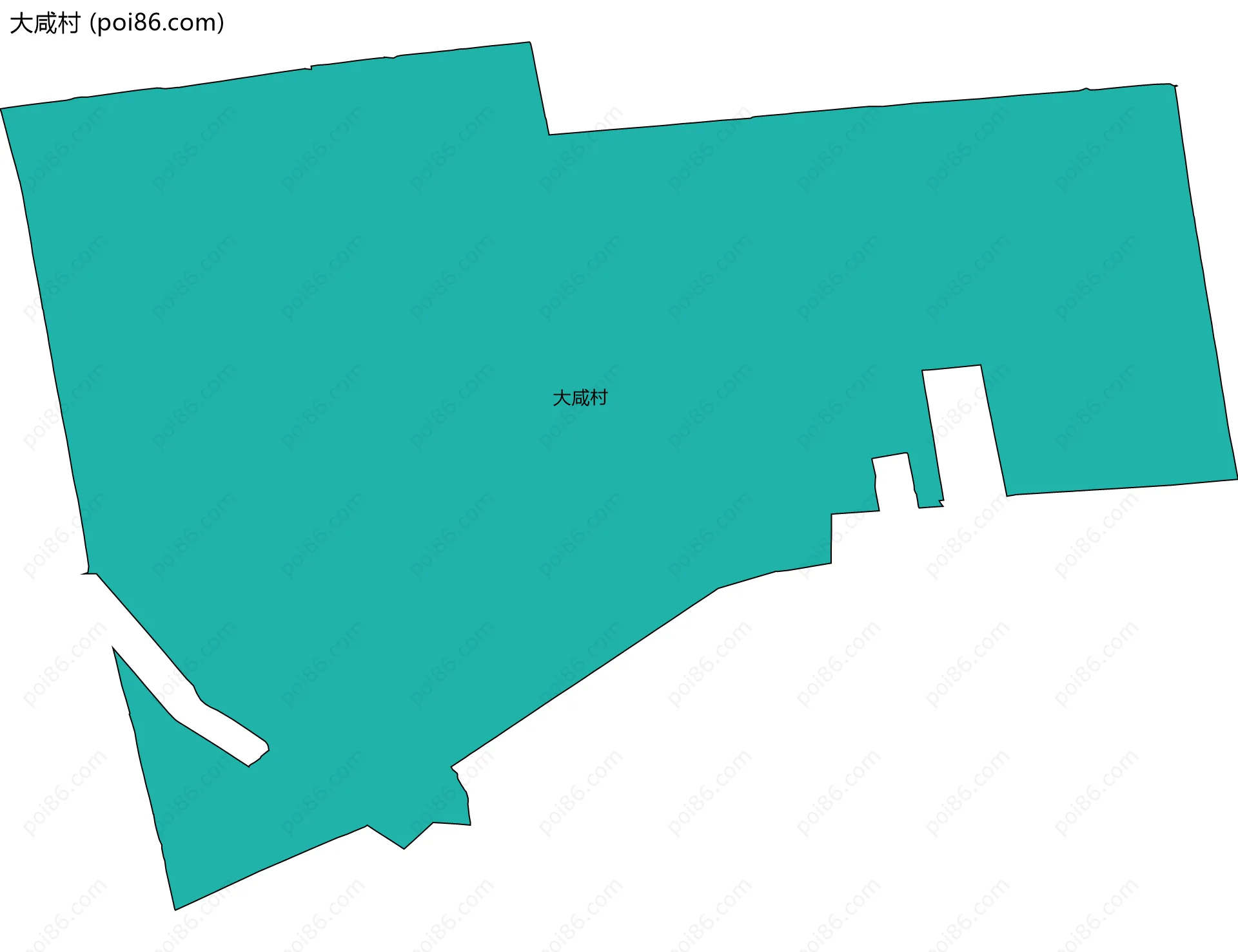 大咸村边界地图
