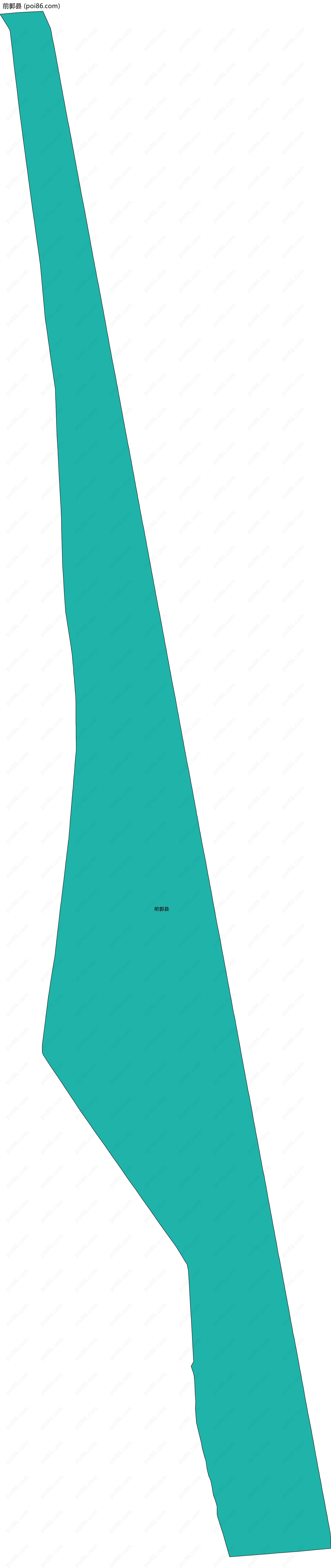 前郭县边界地图