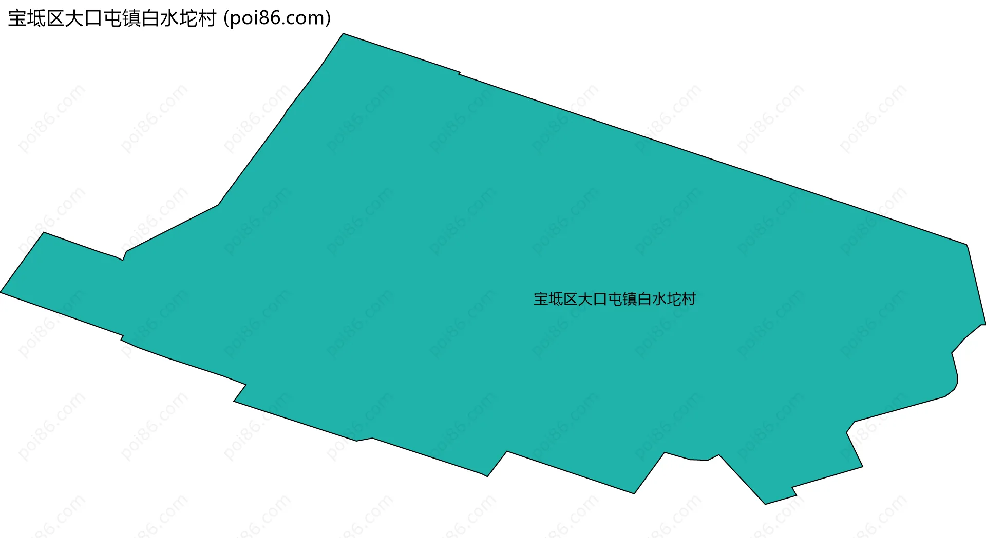 宝坻区大口屯镇白水坨村边界地图