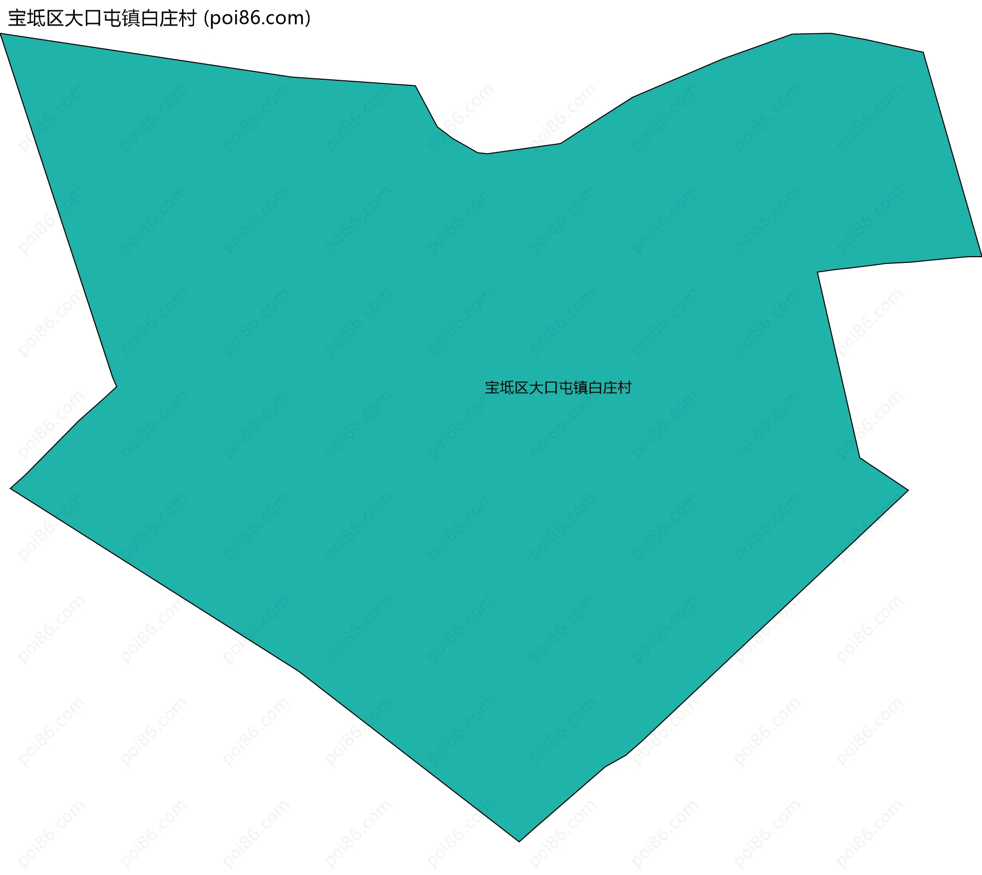 宝坻区大口屯镇白庄村边界地图