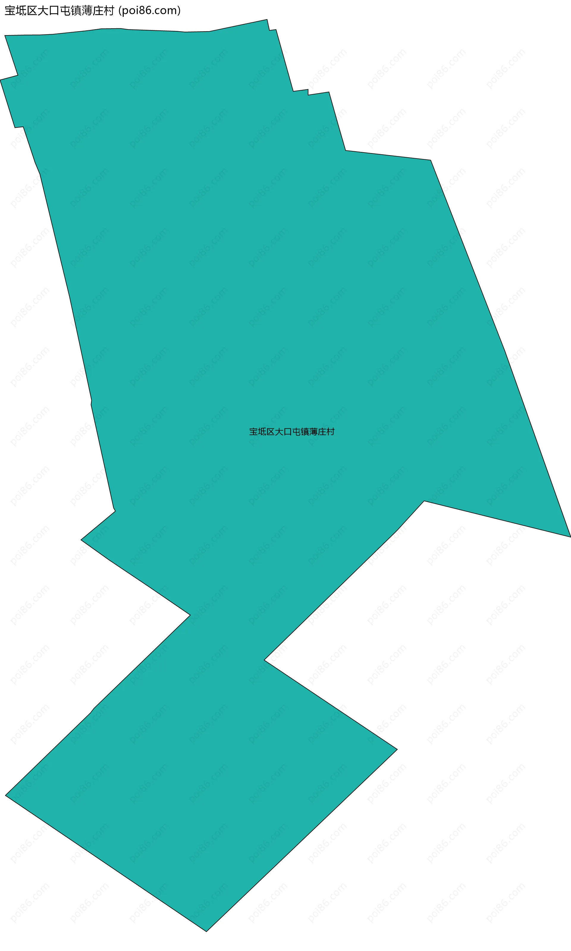 宝坻区大口屯镇薄庄村边界地图