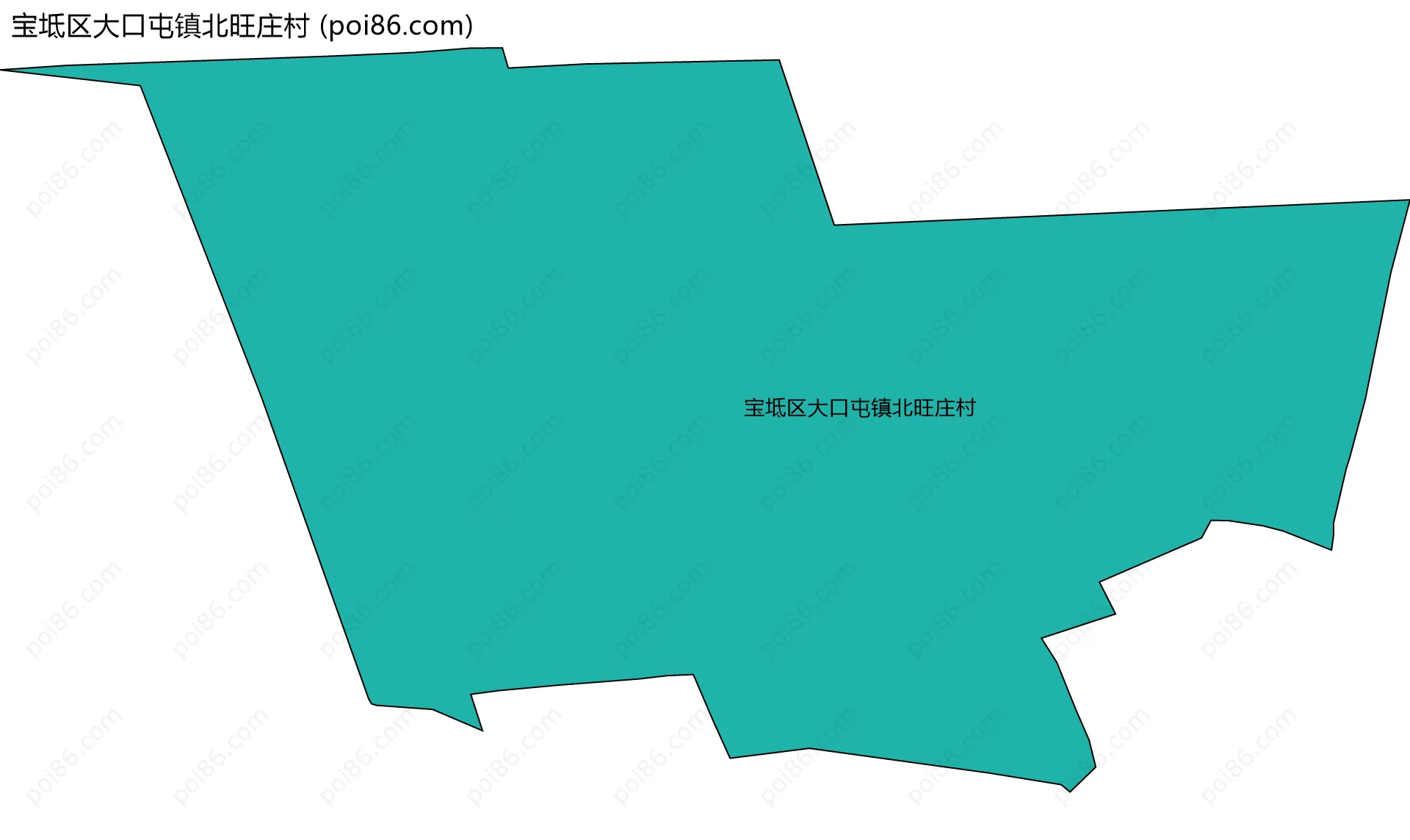宝坻区大口屯镇北旺庄村边界地图