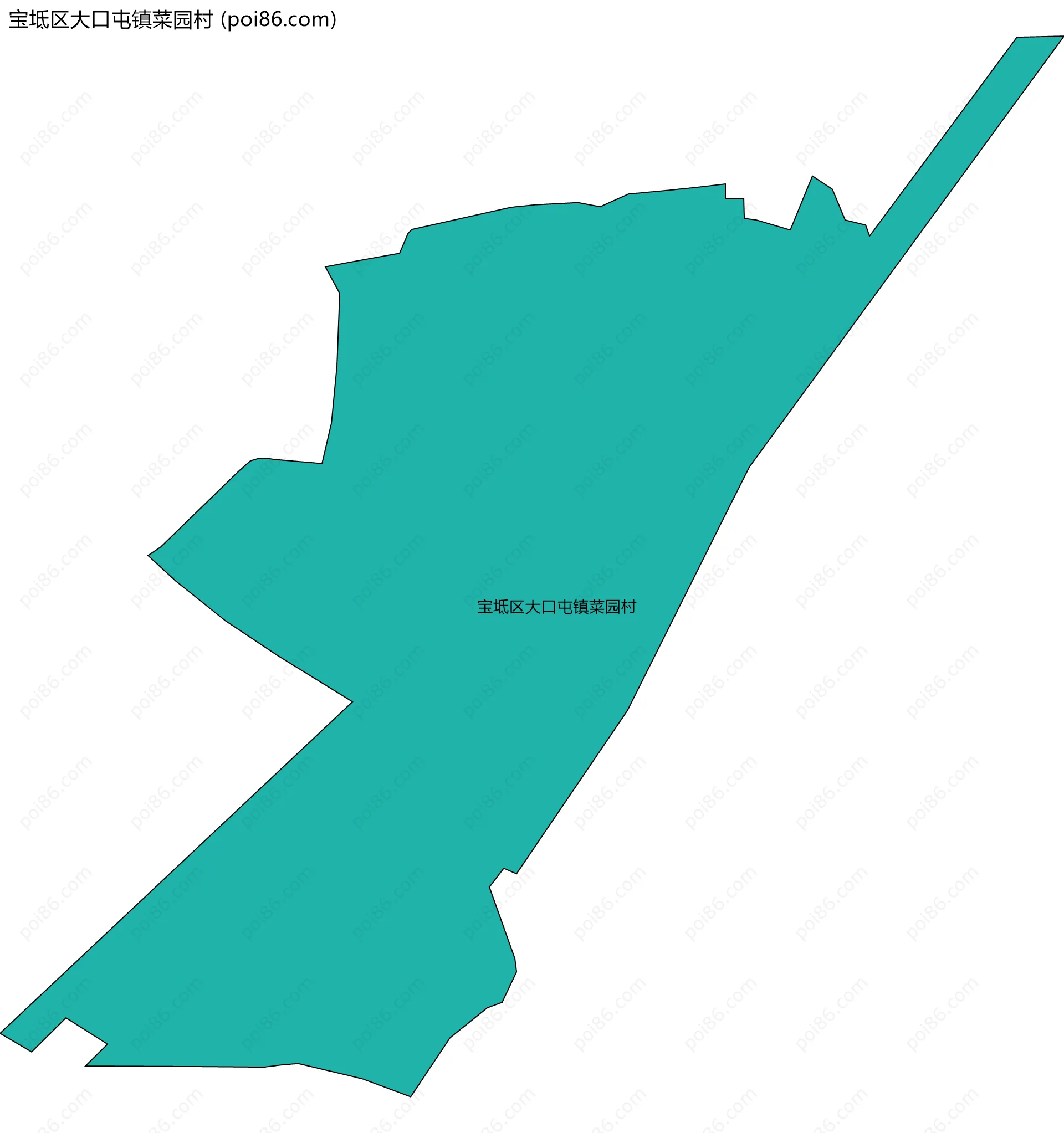 宝坻区大口屯镇菜园村边界地图