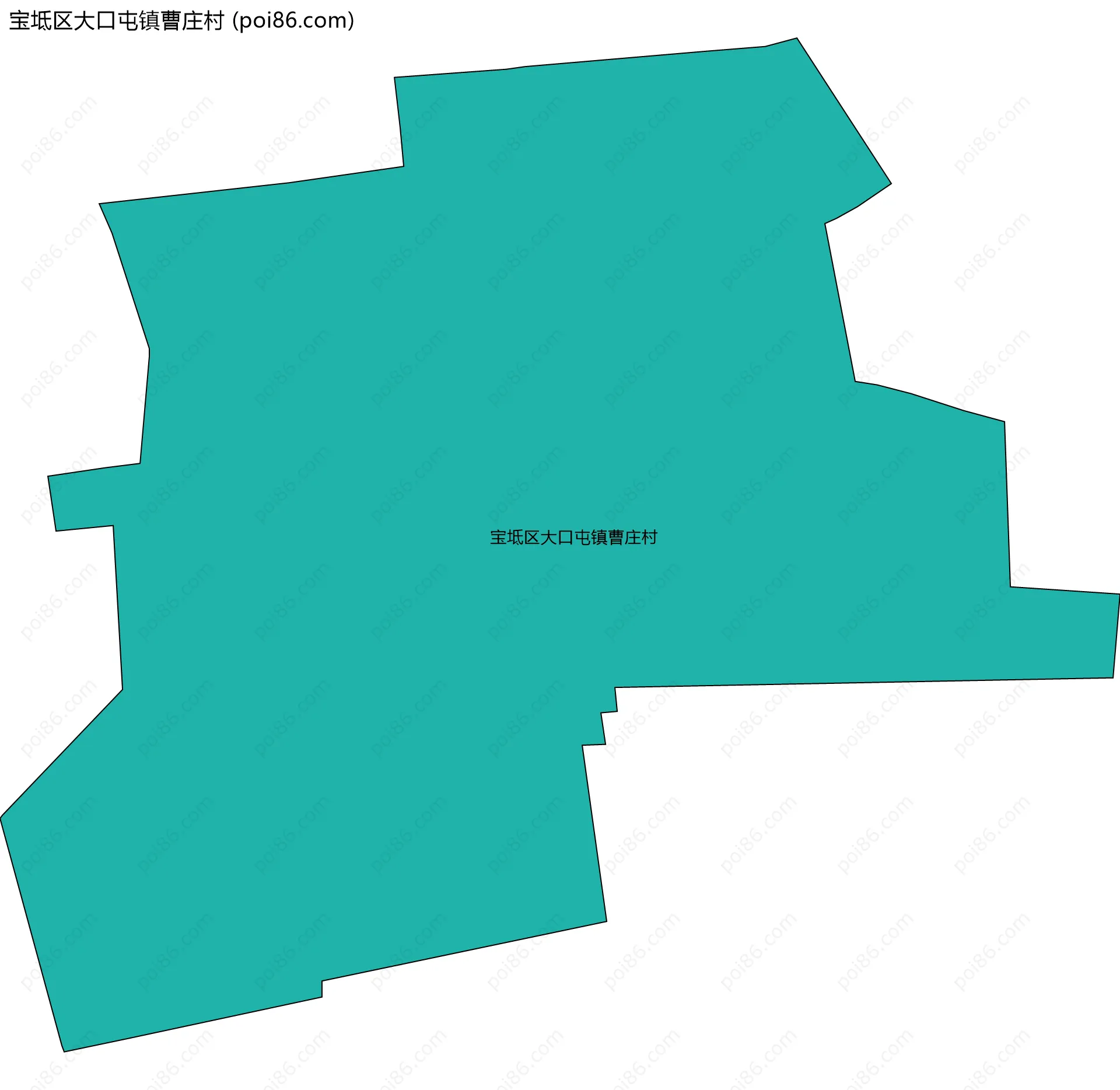 宝坻区大口屯镇曹庄村边界地图