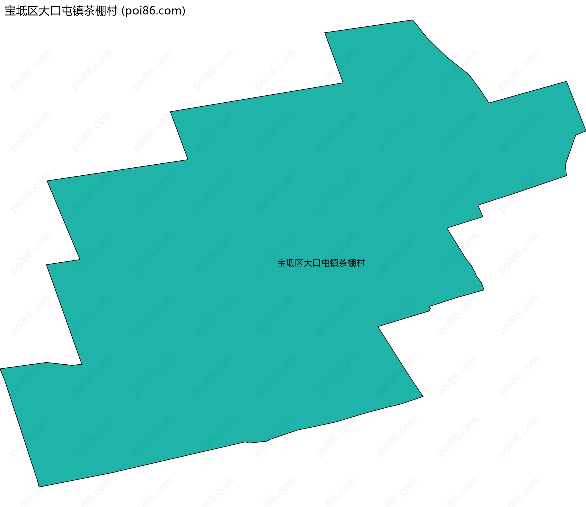 宝坻区大口屯镇茶棚村边界地图