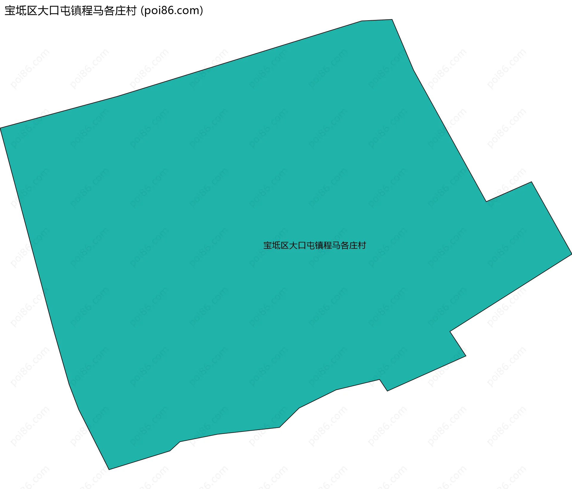 宝坻区大口屯镇程马各庄村边界地图
