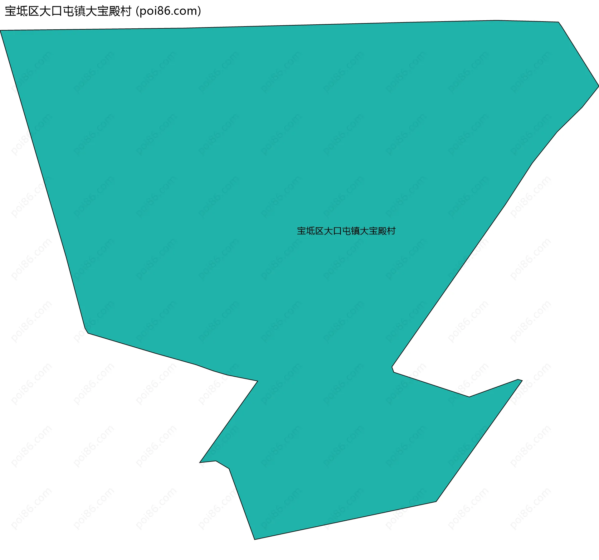 宝坻区大口屯镇大宝殿村边界地图
