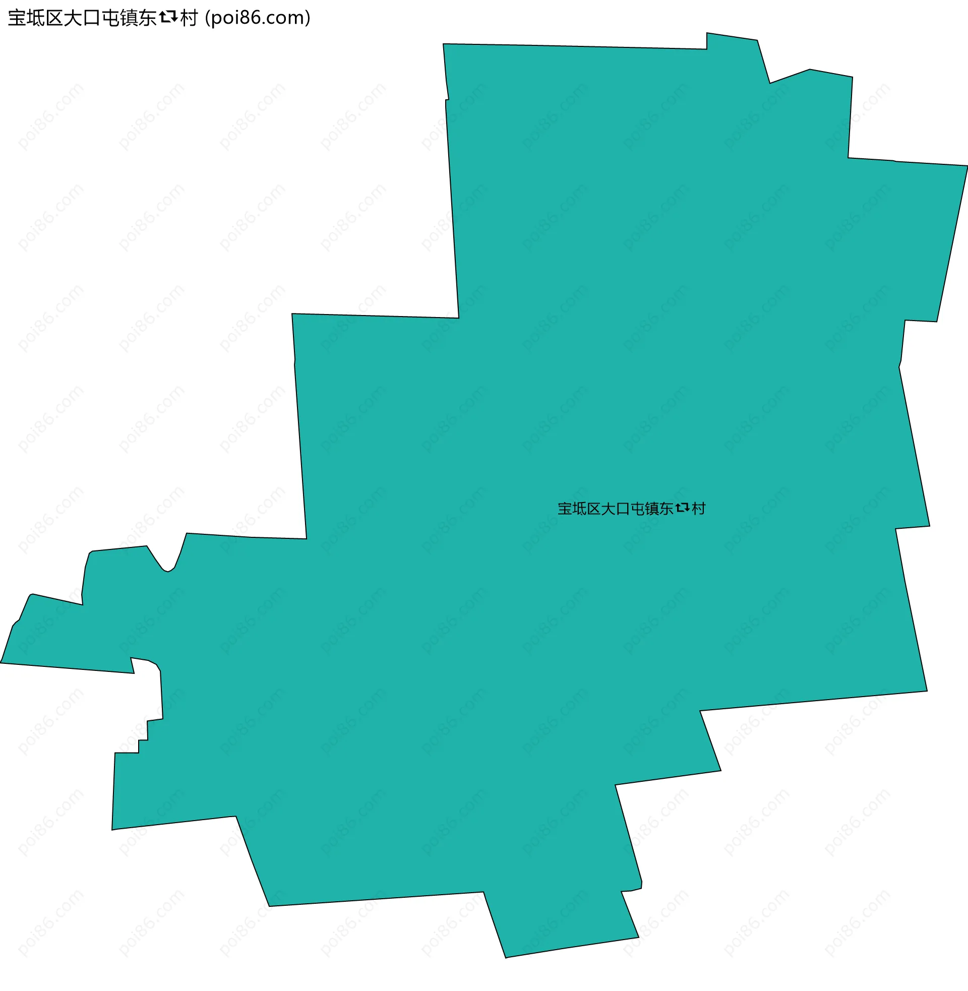 宝坻区大口屯镇东村边界地图
