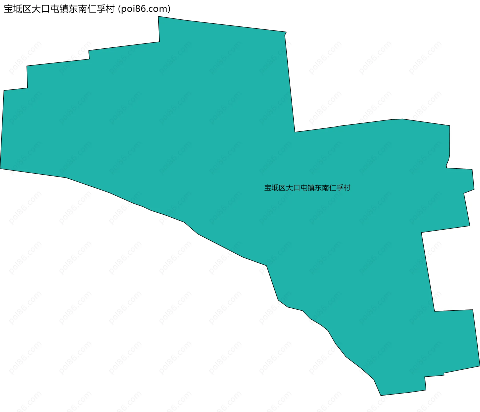 宝坻区大口屯镇东南仁孚村边界地图