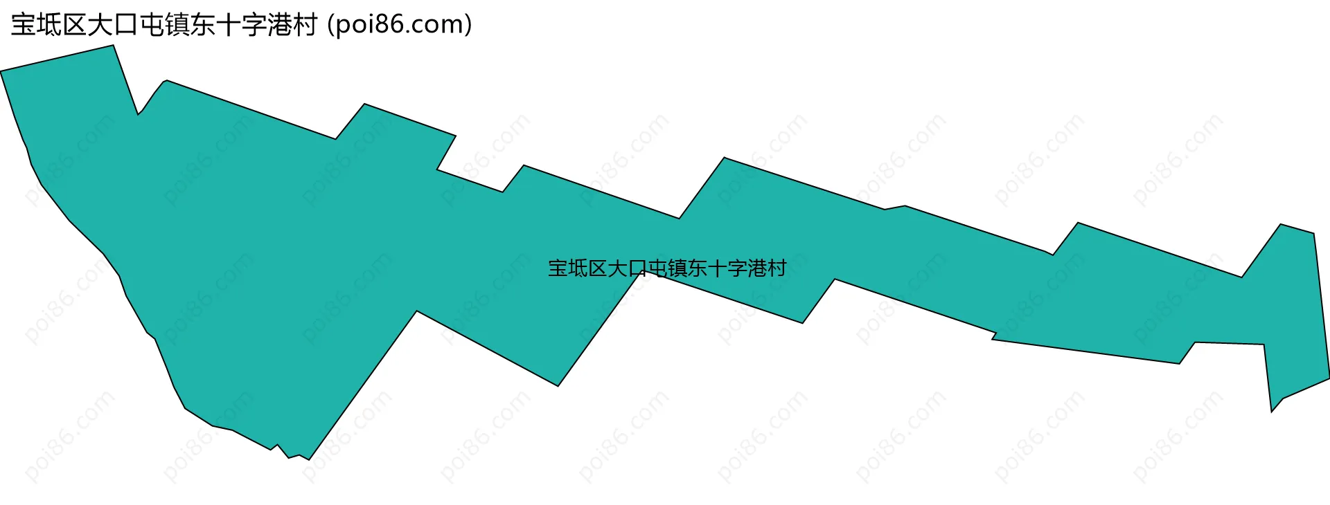 宝坻区大口屯镇东十字港村边界地图