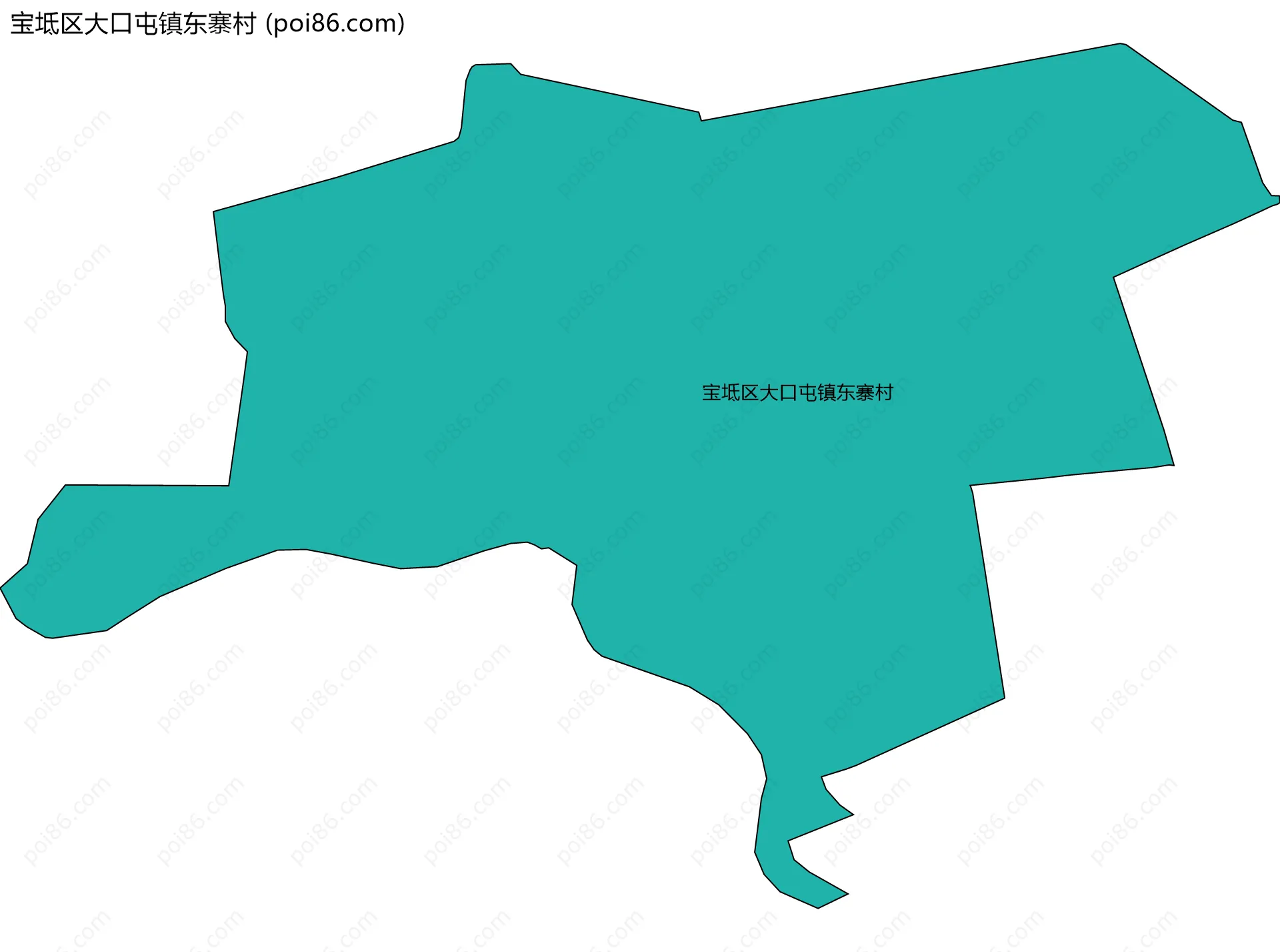 宝坻区大口屯镇东寨村边界地图