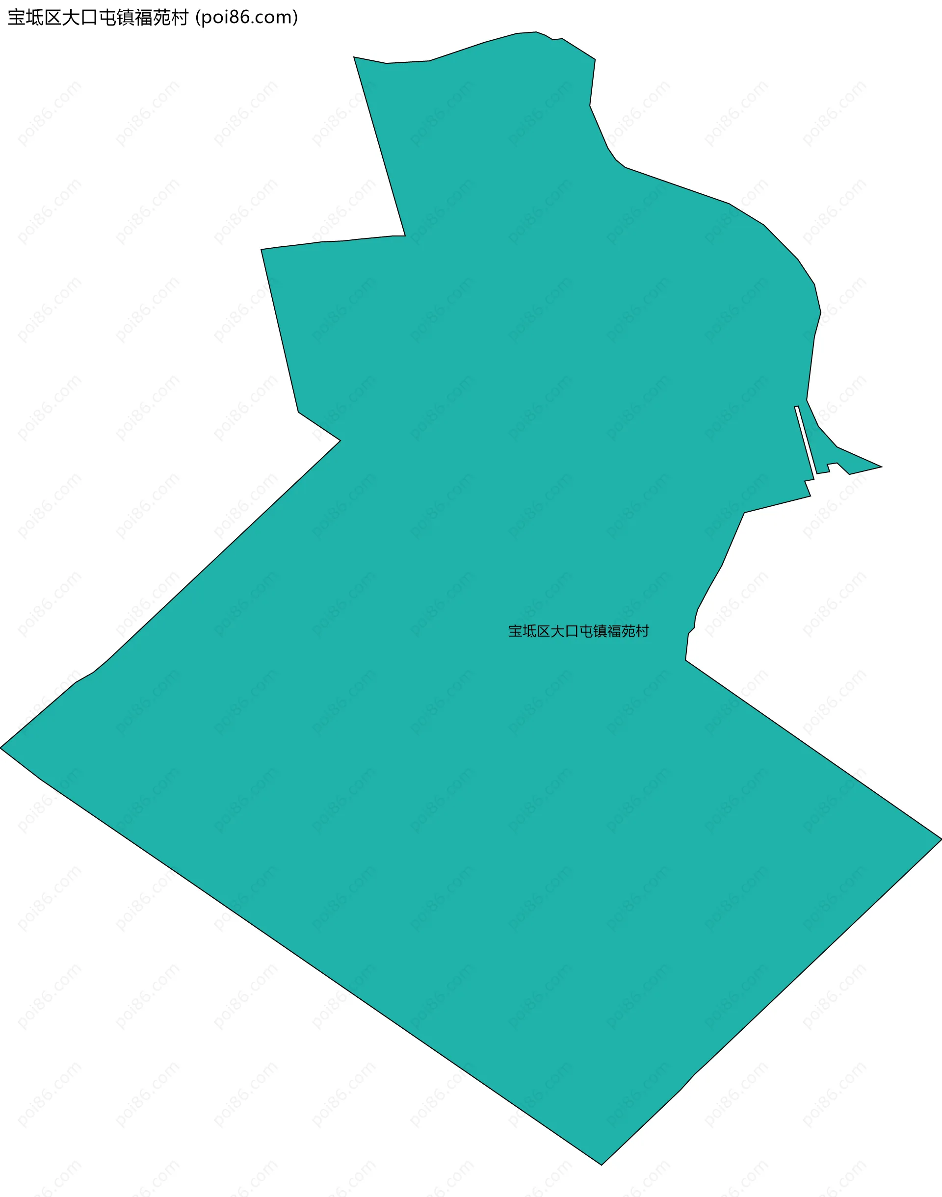 宝坻区大口屯镇福苑村边界地图
