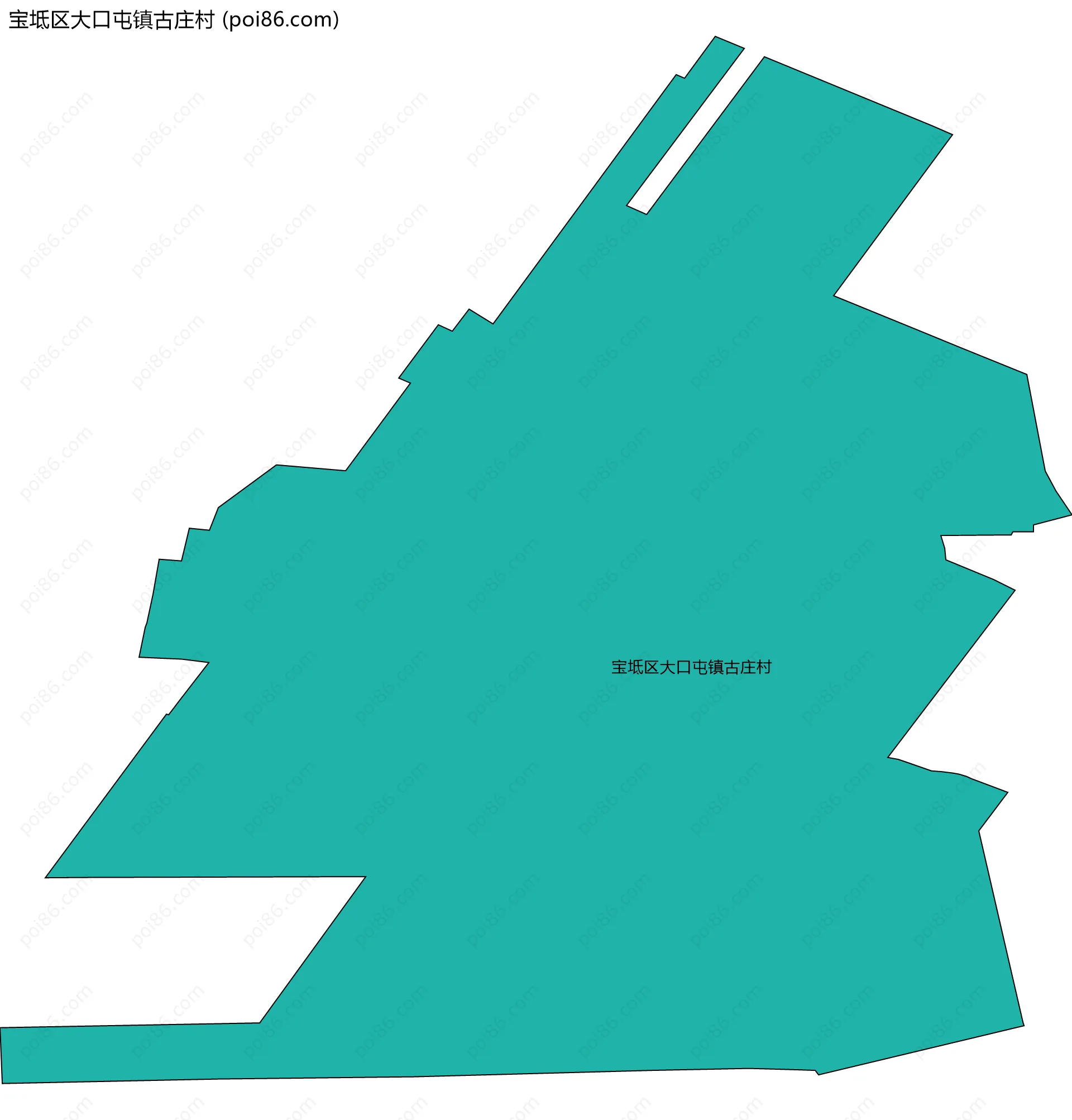 宝坻区大口屯镇古庄村边界地图