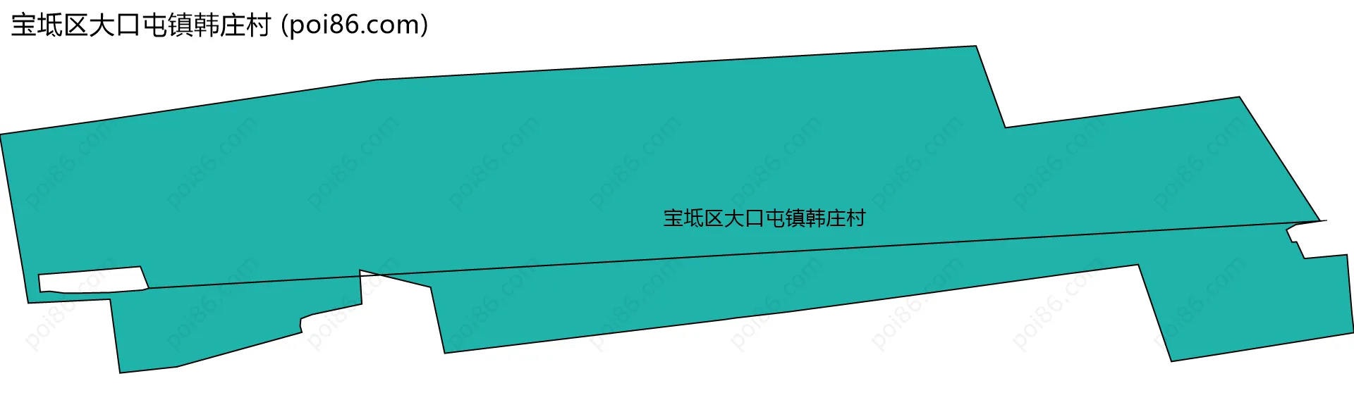 宝坻区大口屯镇韩庄村边界地图