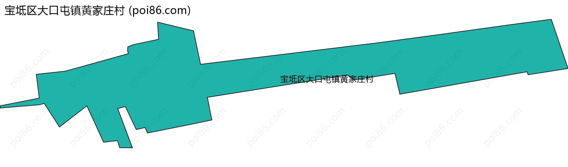 宝坻区大口屯镇黄家庄村边界地图