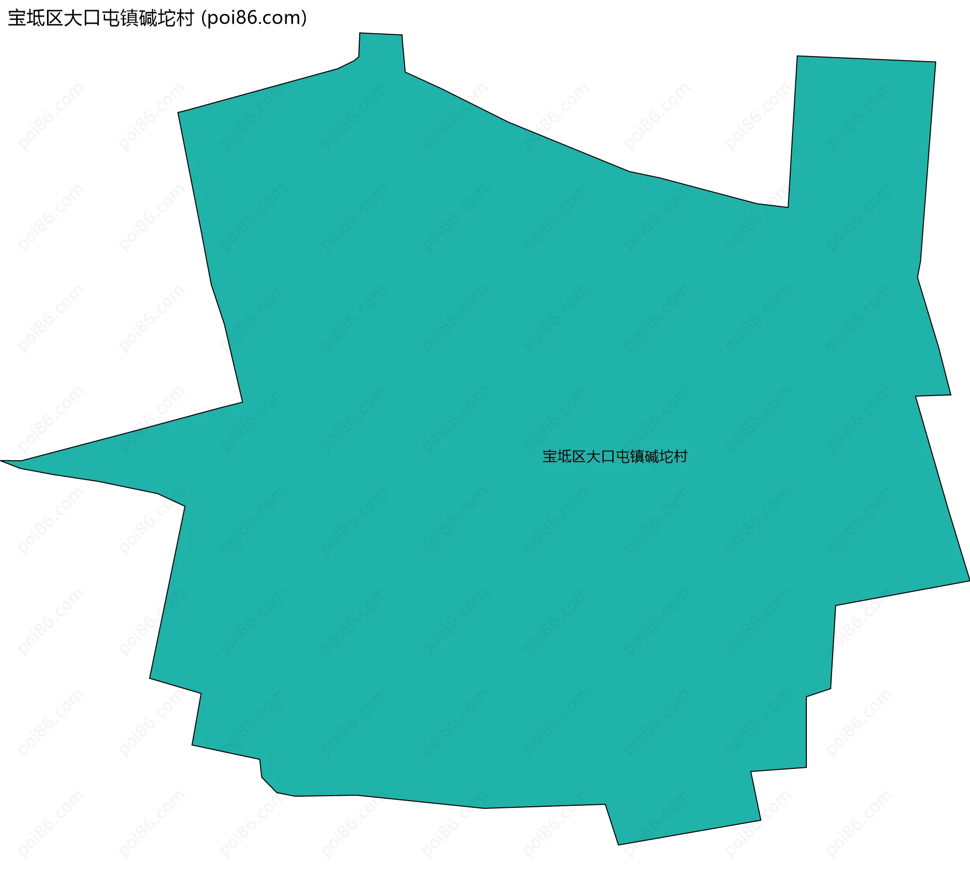 宝坻区大口屯镇碱坨村边界地图