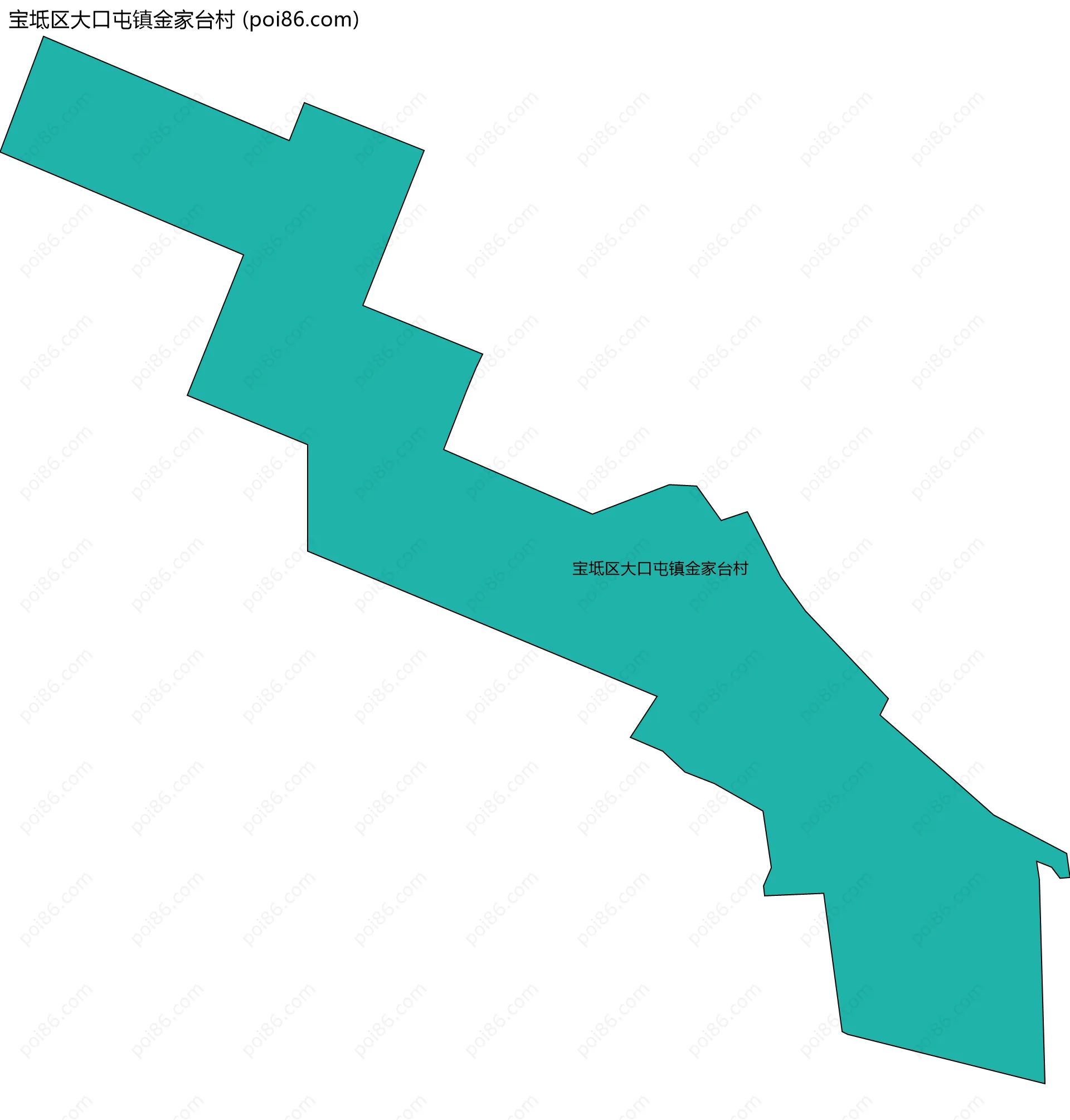 宝坻区大口屯镇金家台村边界地图