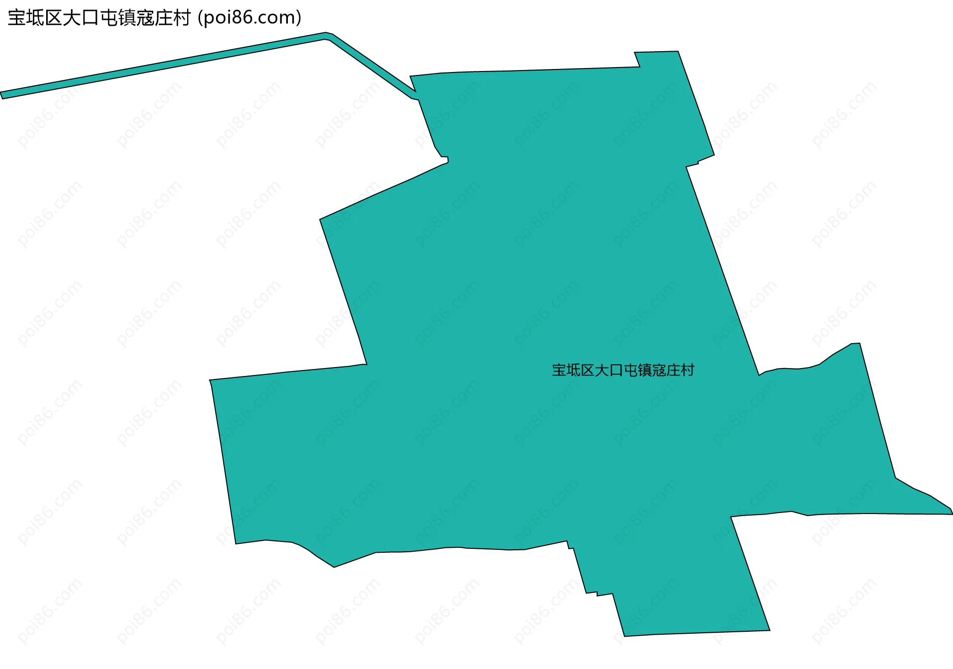 宝坻区大口屯镇寇庄村边界地图