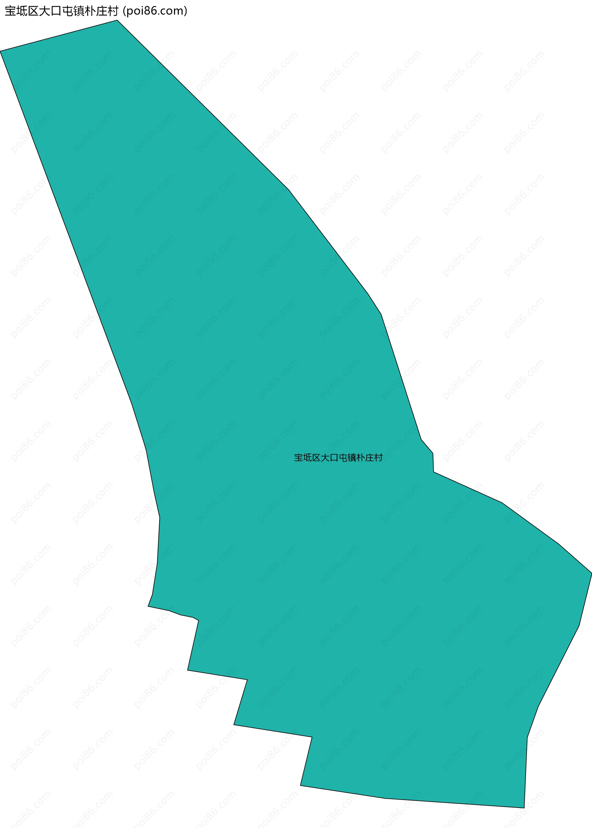 宝坻区大口屯镇朴庄村边界地图