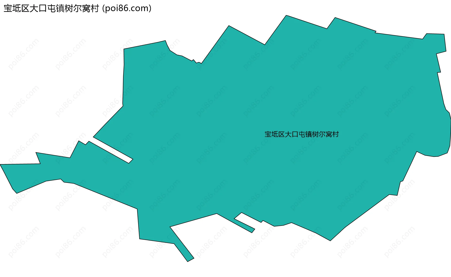宝坻区大口屯镇树尔窝村边界地图