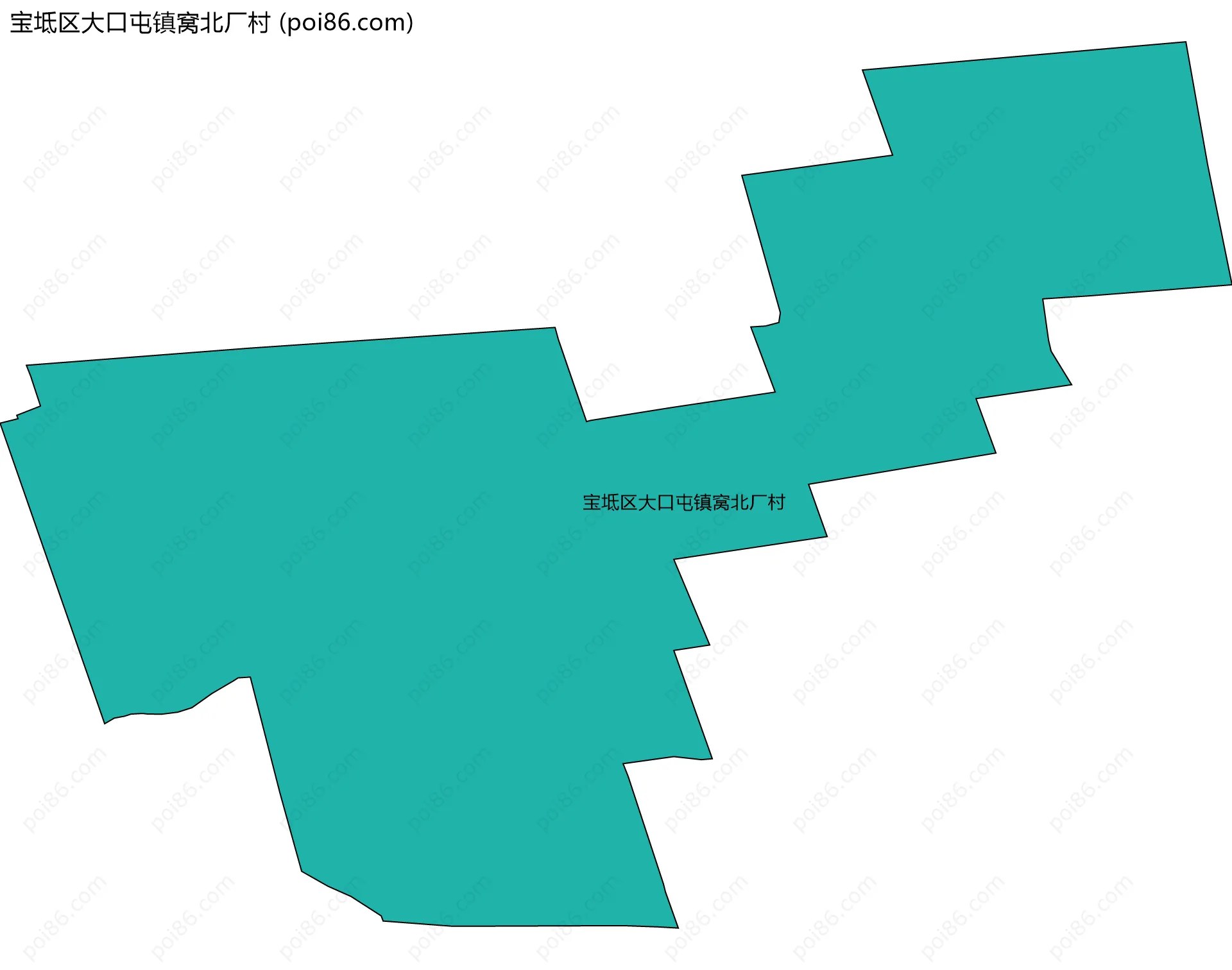 宝坻区大口屯镇窝北厂村边界地图