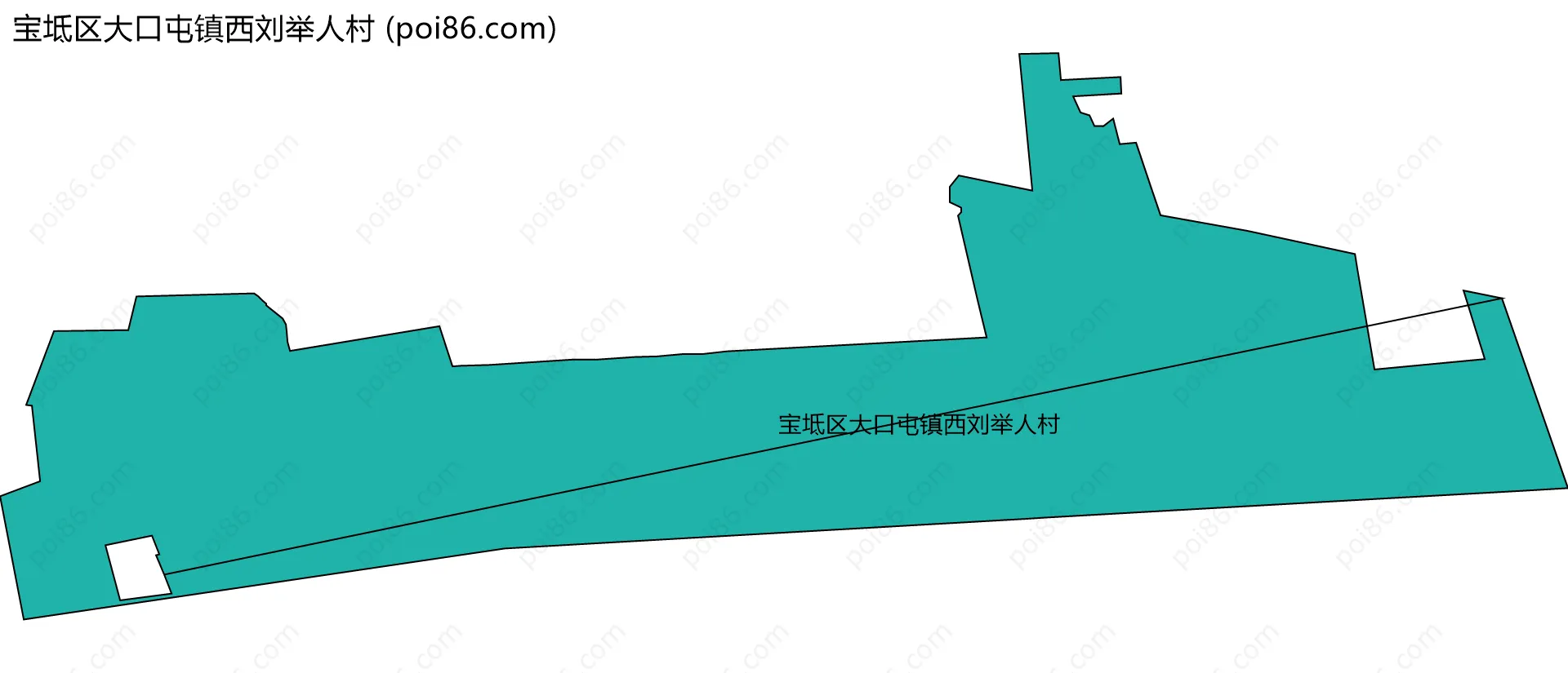 宝坻区大口屯镇西刘举人村边界地图