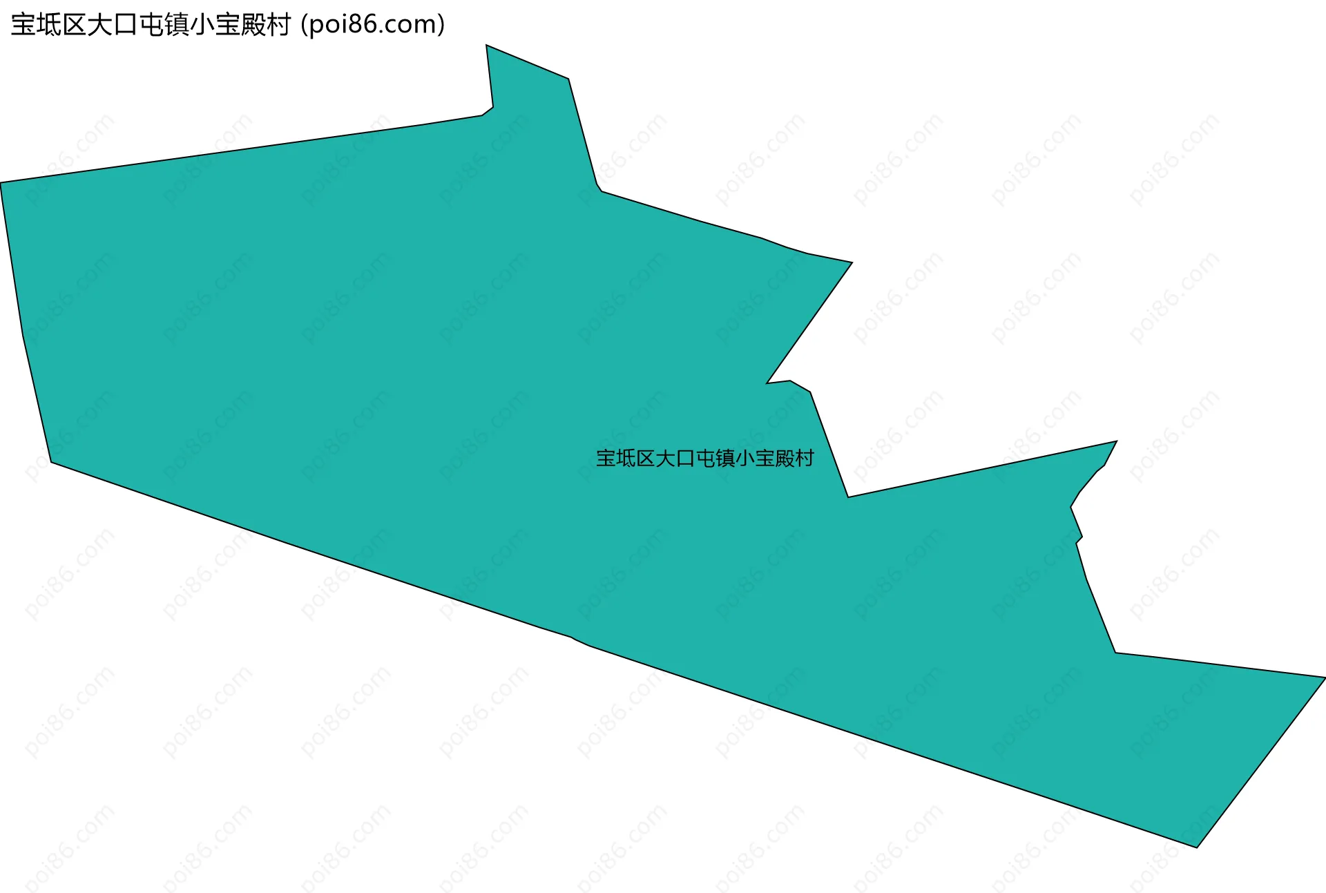 宝坻区大口屯镇小宝殿村边界地图