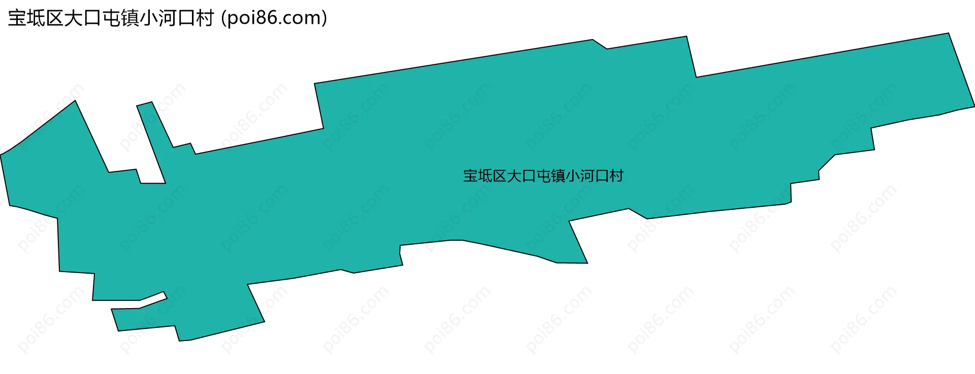 宝坻区大口屯镇小河口村边界地图