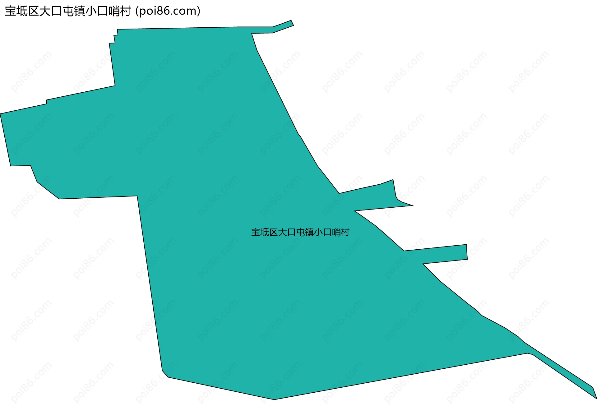 宝坻区大口屯镇小口哨村边界地图