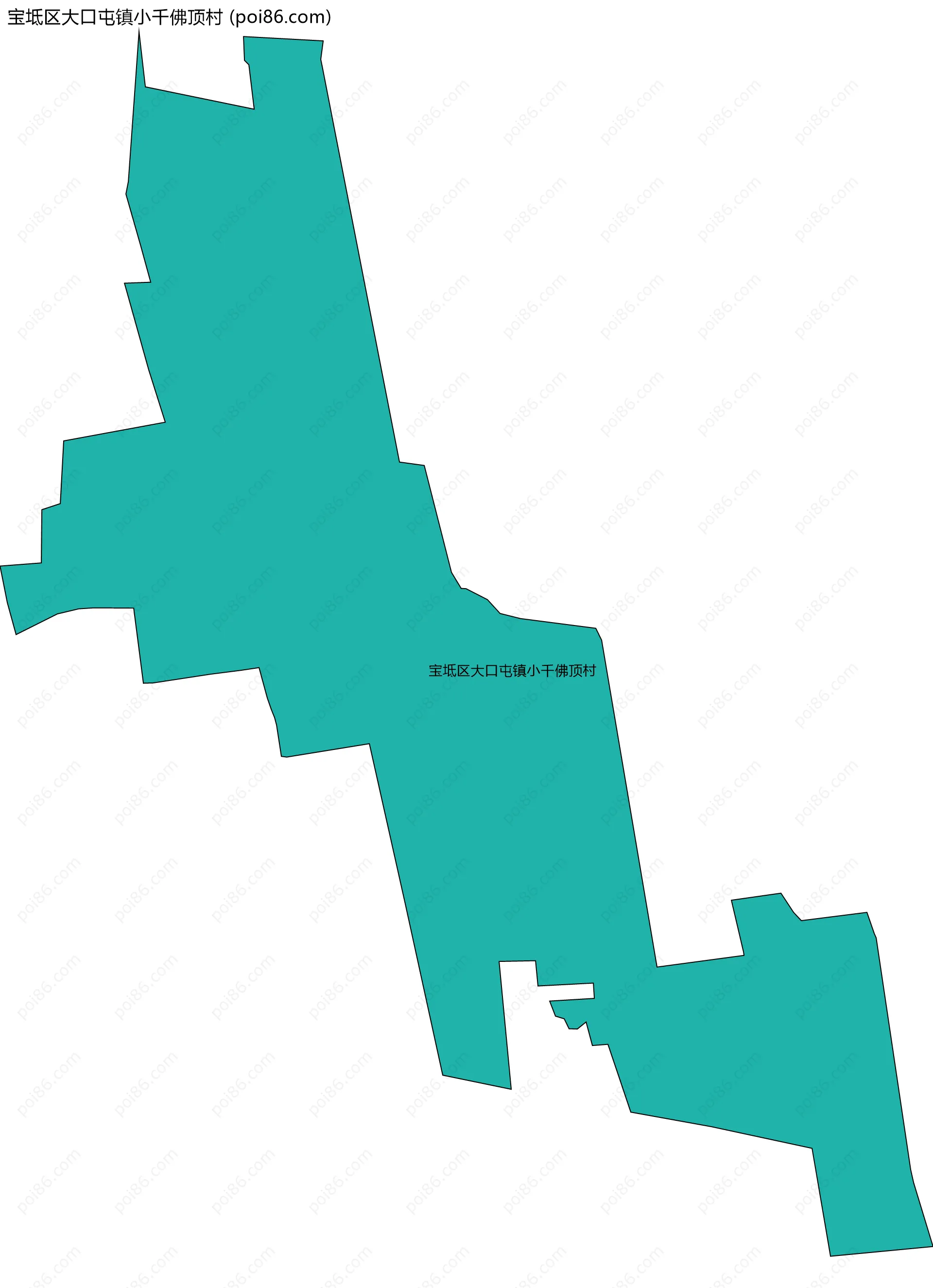 宝坻区大口屯镇小千佛顶村边界地图