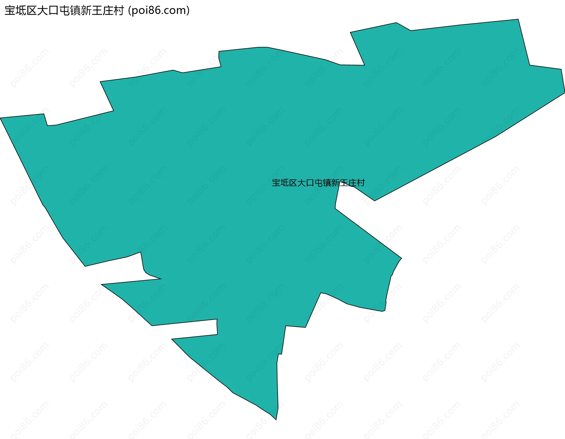 宝坻区大口屯镇新王庄村边界地图