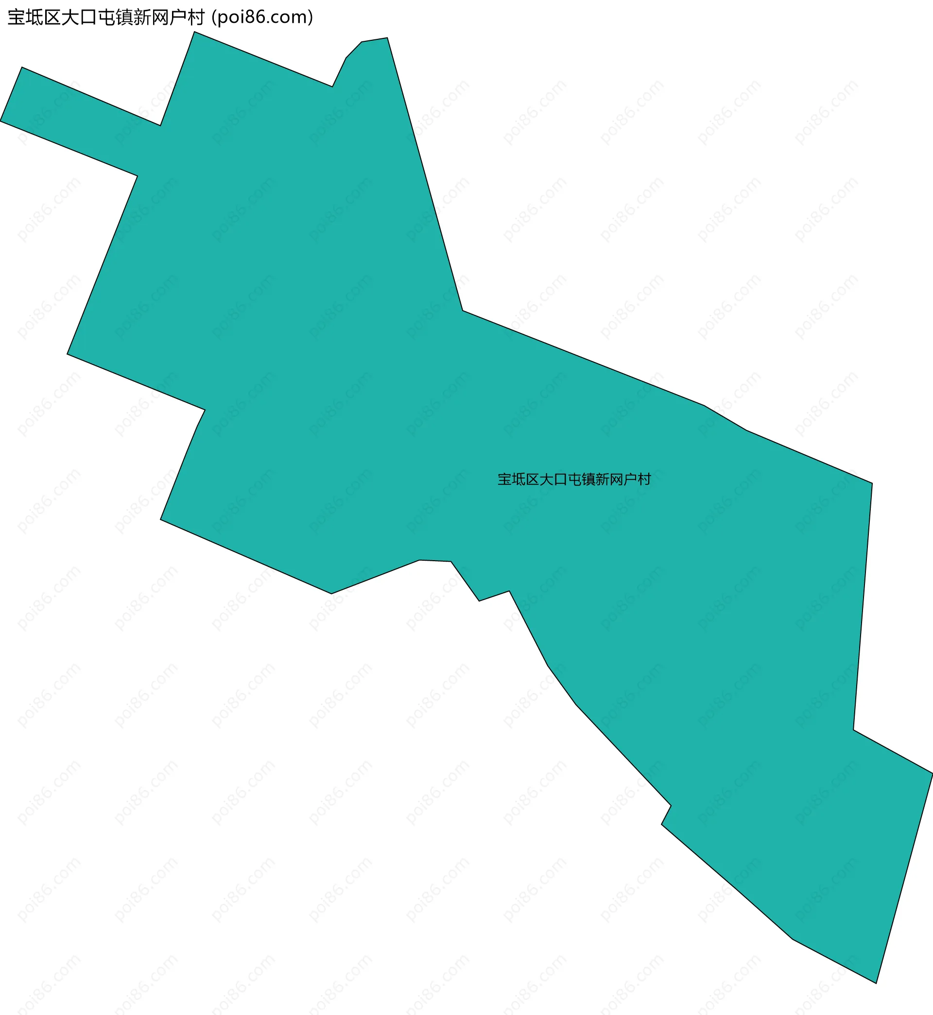 宝坻区大口屯镇新网户村边界地图