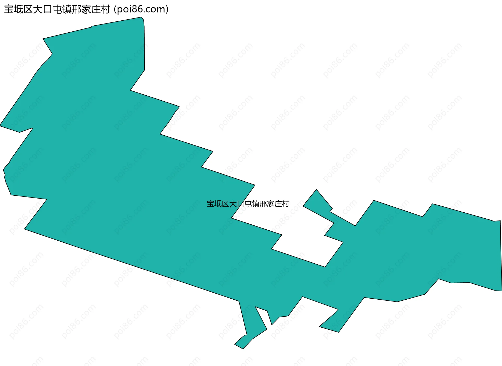 宝坻区大口屯镇邢家庄村边界地图