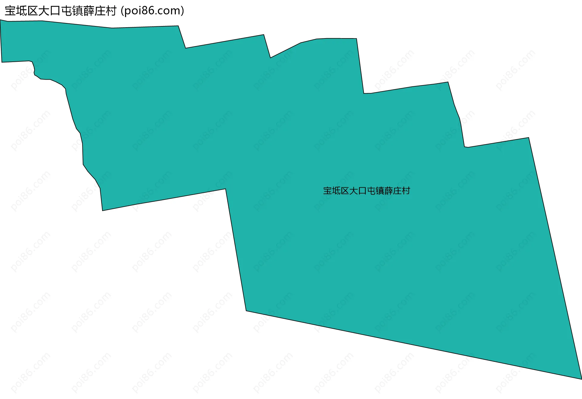 宝坻区大口屯镇薛庄村边界地图