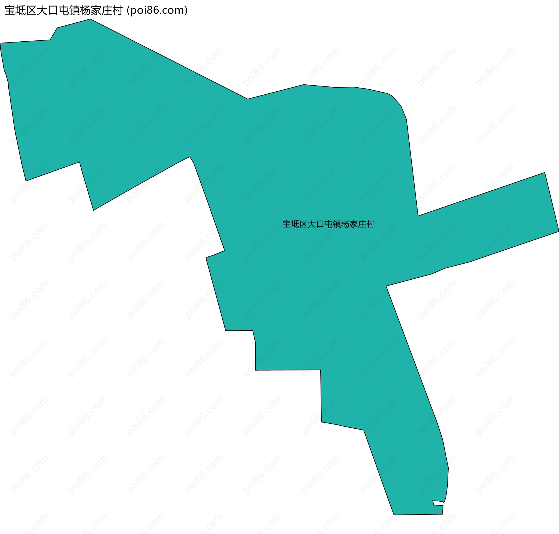 宝坻区大口屯镇杨家庄村边界地图