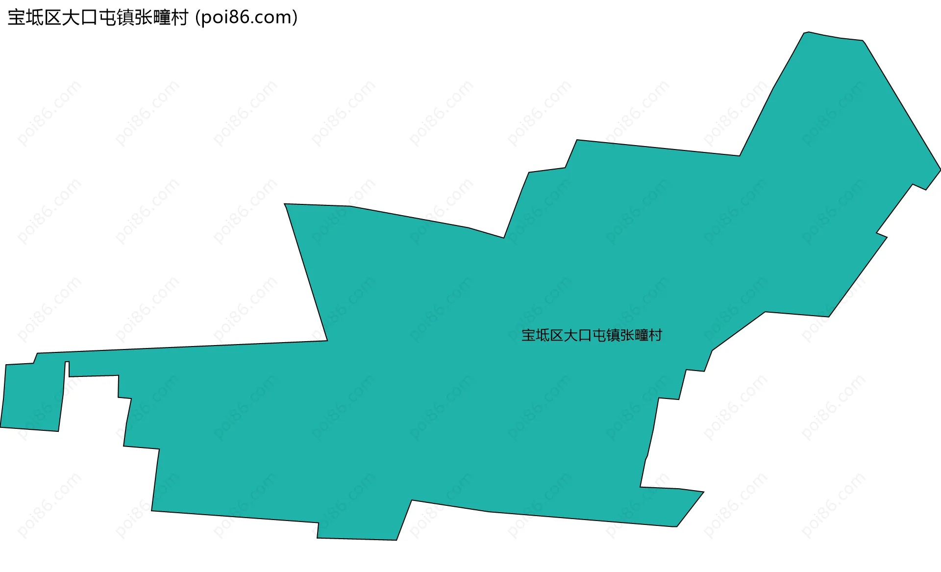 宝坻区大口屯镇张疃村边界地图
